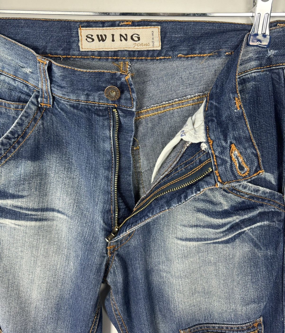 Vintage Japanese Style Camo Patched Distressed Denim Jeans Size US 29 - 7 Thumbnail