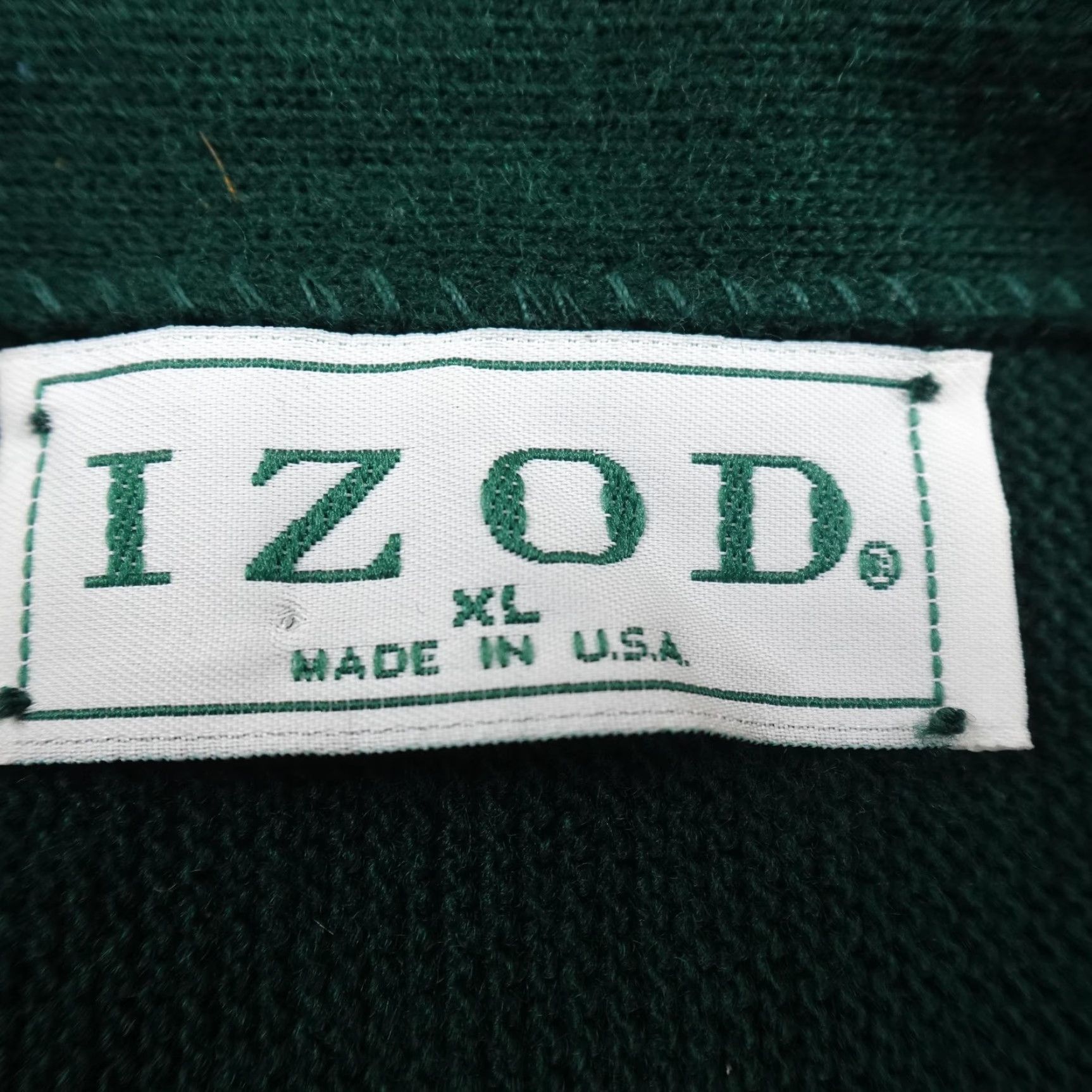 Izod VINTAGE IZOD Sweater Cardigan Mens XL Green Acrylic V-Neck Knit Grandpa USA Shirt Size US XL / EU 56 / 4 - 5 Thumbnail