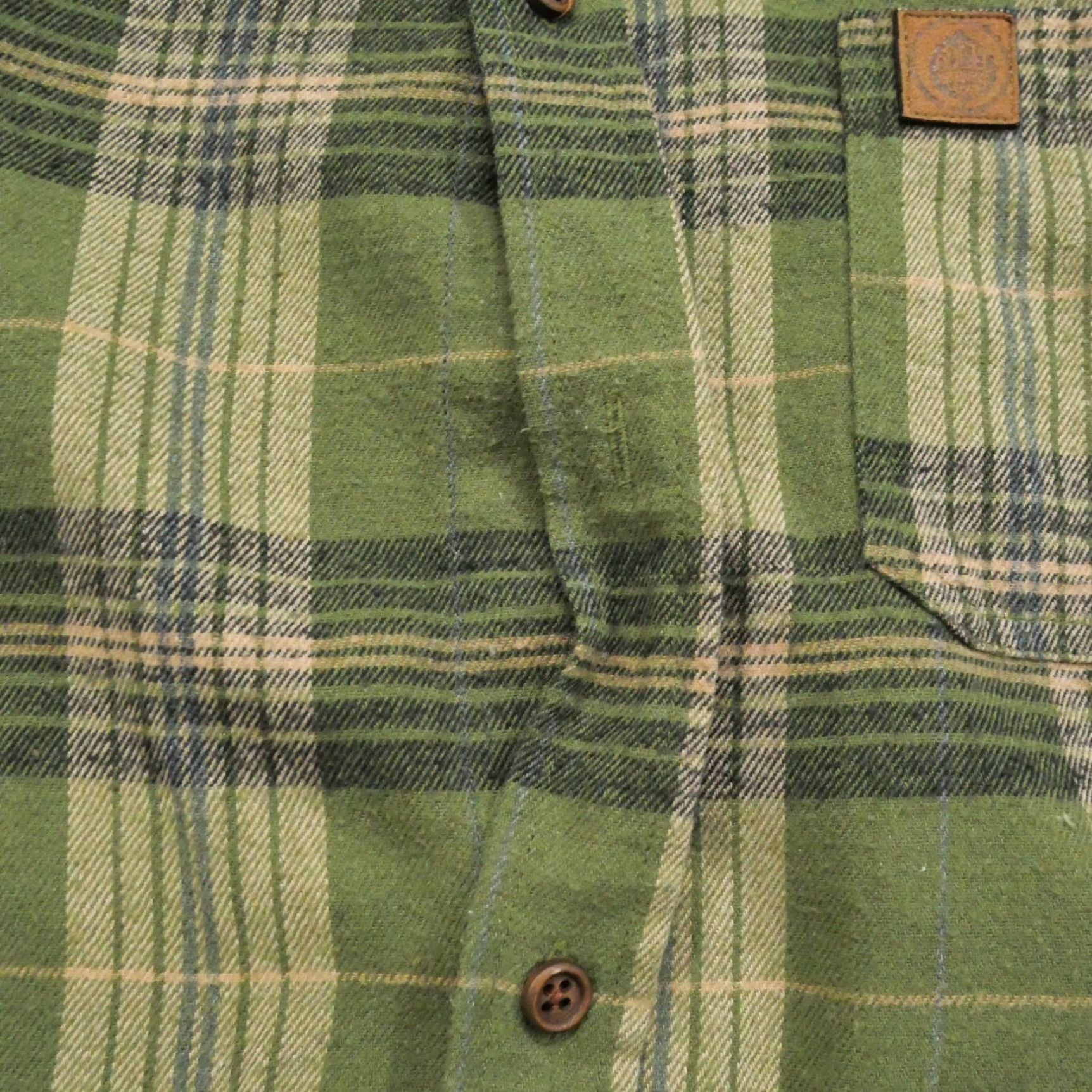 CO Odell Shirt Mens M Green Plaid Flannel Button-Up Casual Beer Workwear Size US M / EU 48-50 / 2 - 7 Thumbnail