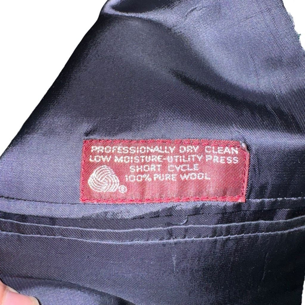 Jos. A. Bank 80s Jos. A Bank Multicolored Check 100% Wool Sportcoat 40R Size 40R - 3 Thumbnail