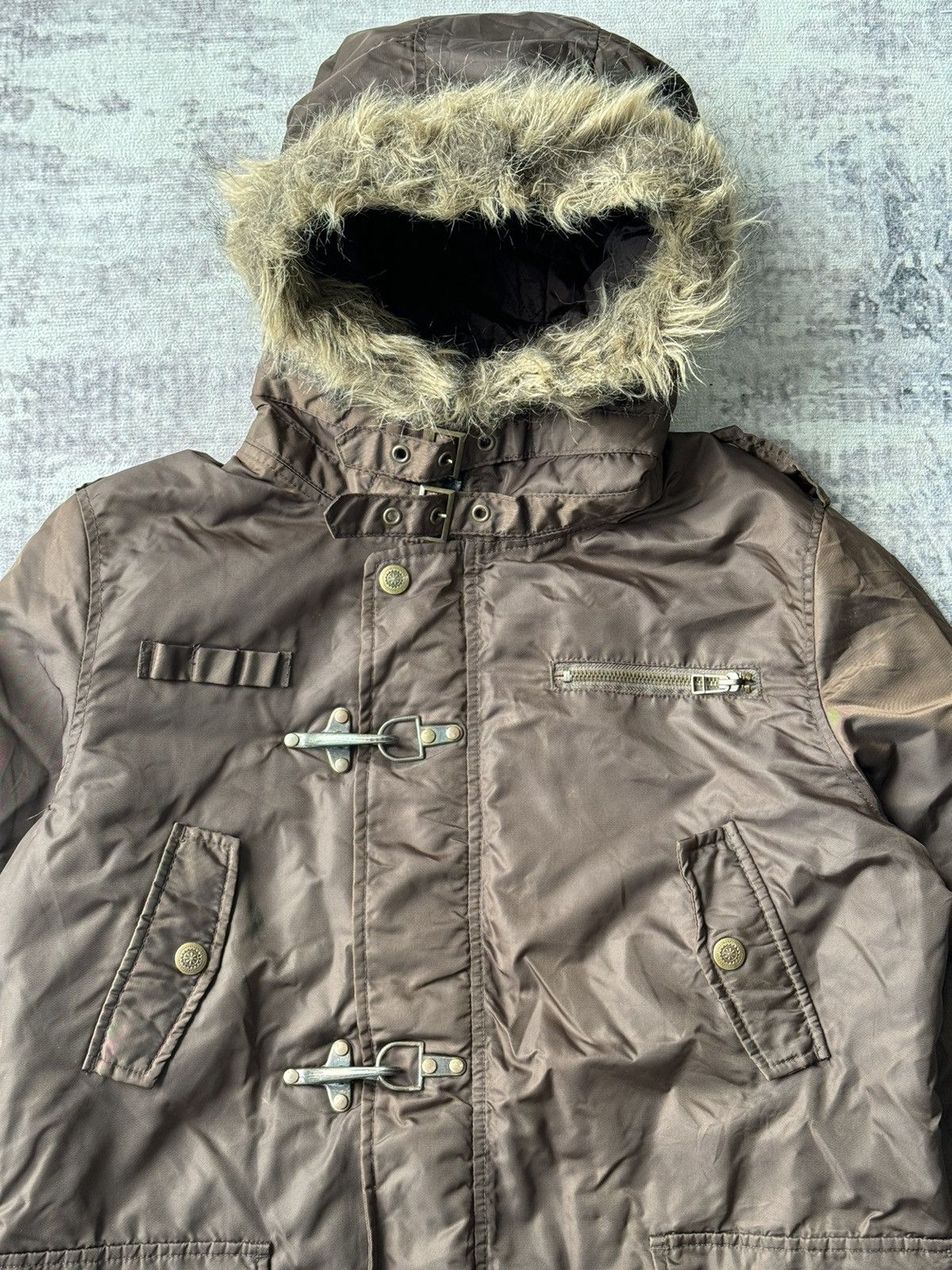 Japanese Brand Punk Vintage Jinnee Fur Raccoon Tactical Puffer Jacket Goa Size US L / EU 52-54 / 3 - 3 Thumbnail