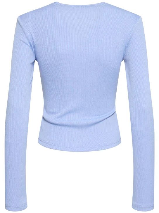Christopher Esber o1mle0824 Open Twist Long Sleeve Top in Blue Size M / US 6-8 / IT 42-44 - 5 Thumbnail