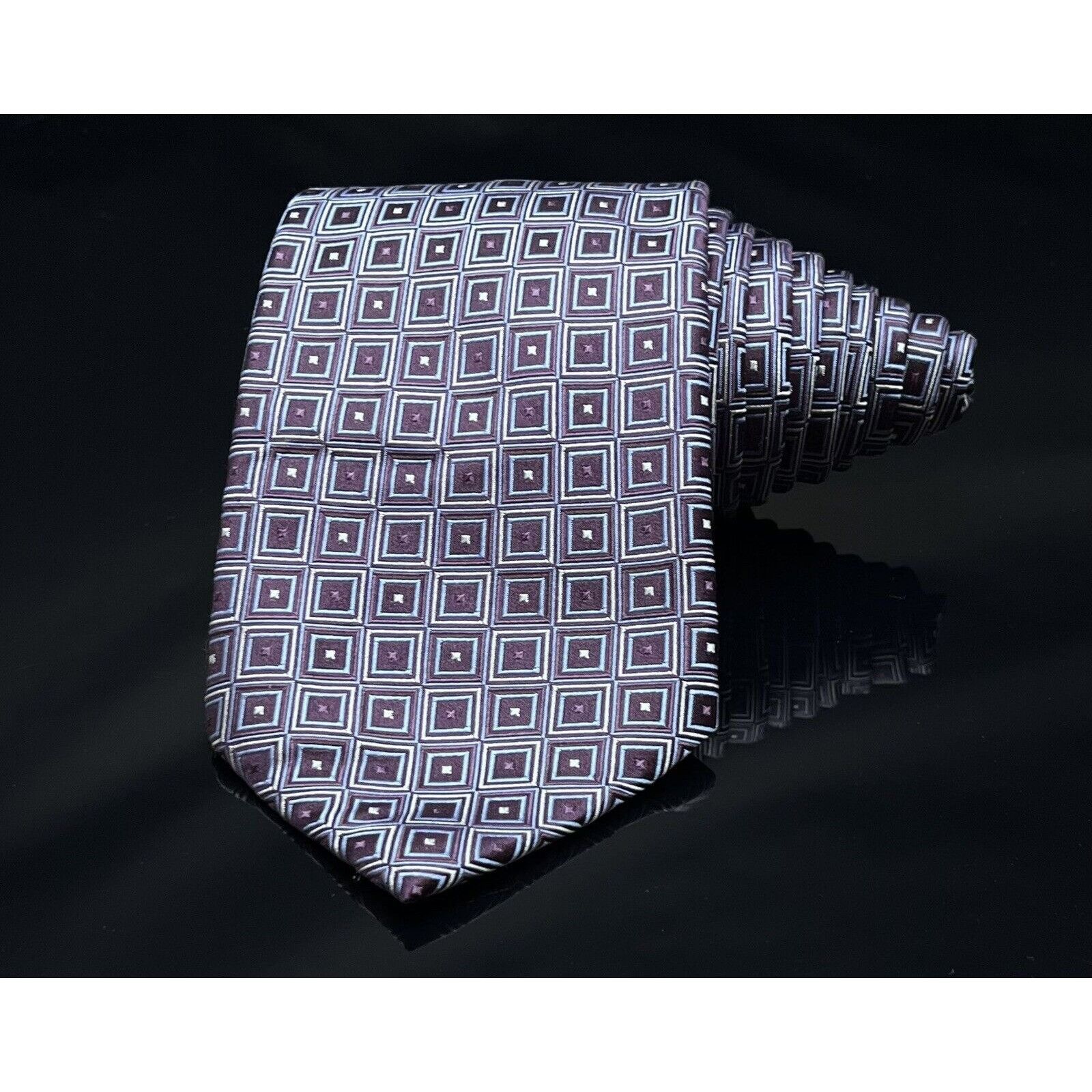 Donald Trump Donald j. Trump Designer Tie Men One Size 100% Silk Purple G Size ONE SIZE - 2 Thumbnail