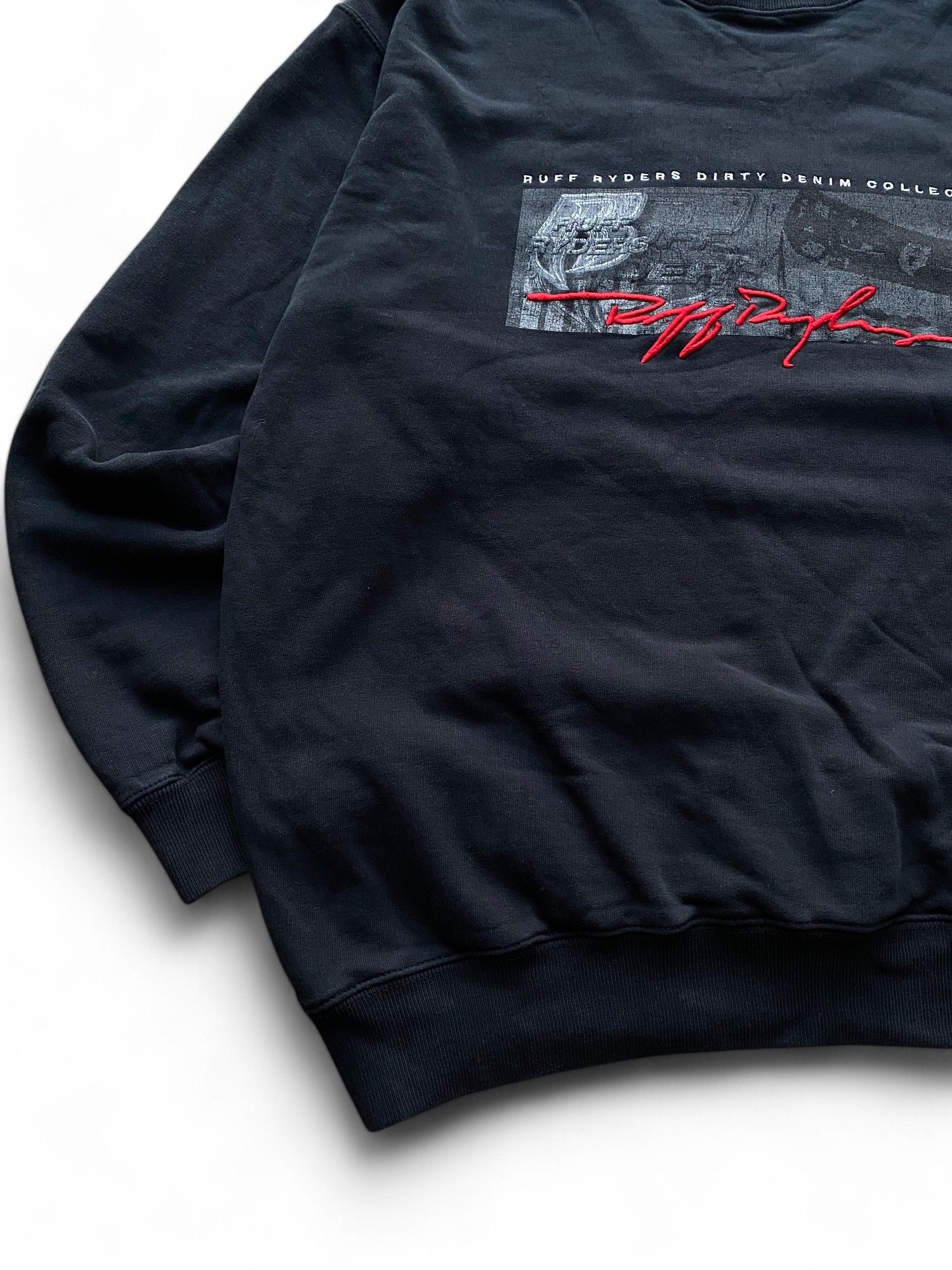 Rap Tees × Ruff Ryders Ruff Ryders Dirty Denim 2000 Sweatshirt Size US XL / EU 56 / 4 - 3 Thumbnail