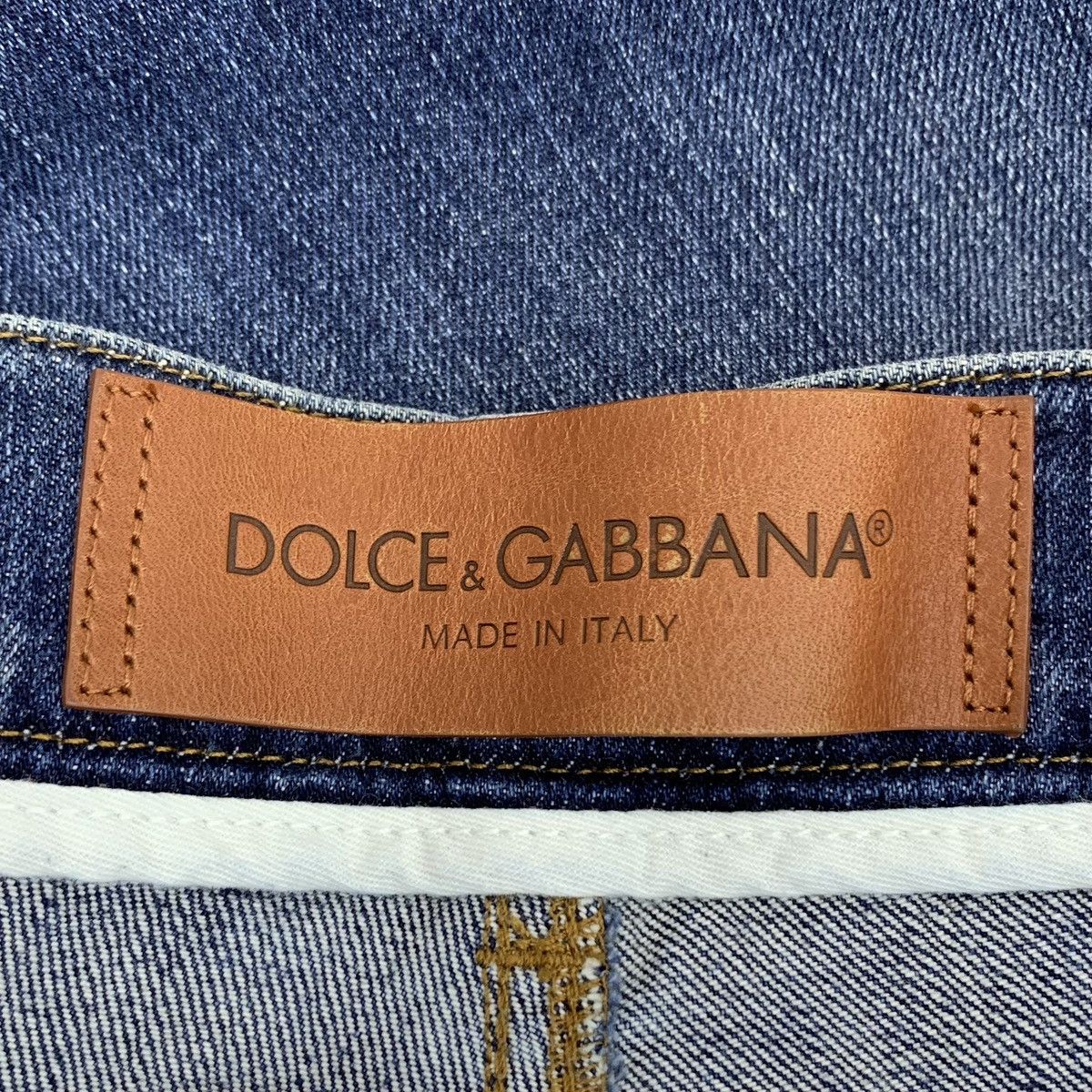 Dolce & Gabbana Dolce & Gabbana Dark Blue Distressed Denim Pants K26WX Size US 30 / EU 46 - 6 Thumbnail