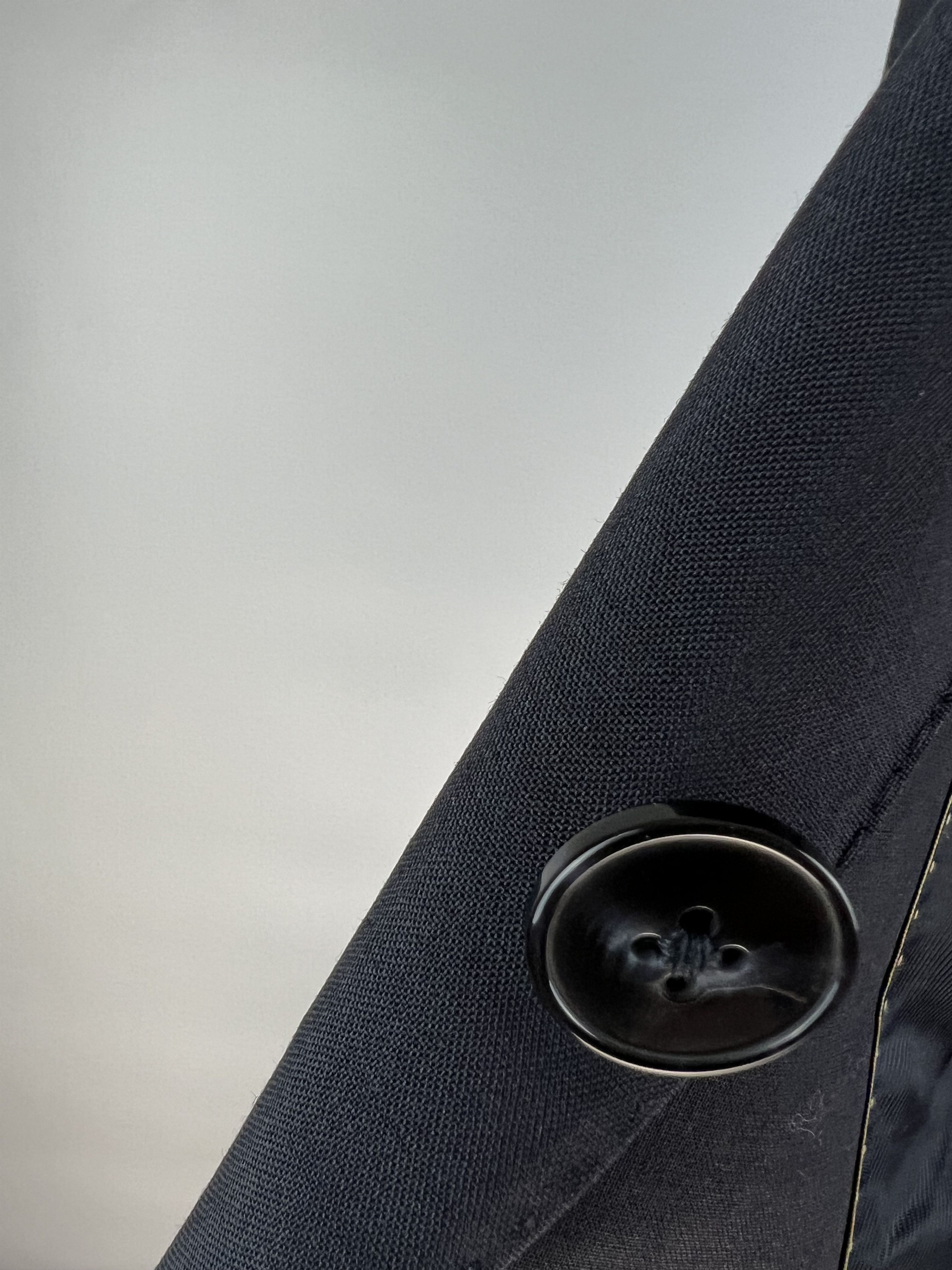 Dolce & Gabbana Dolce & Gabbana Gold Navy Blue Wool Blazer Jacket Size IT44 Size M / US 6-8 / IT 42-44 - 8 Thumbnail
