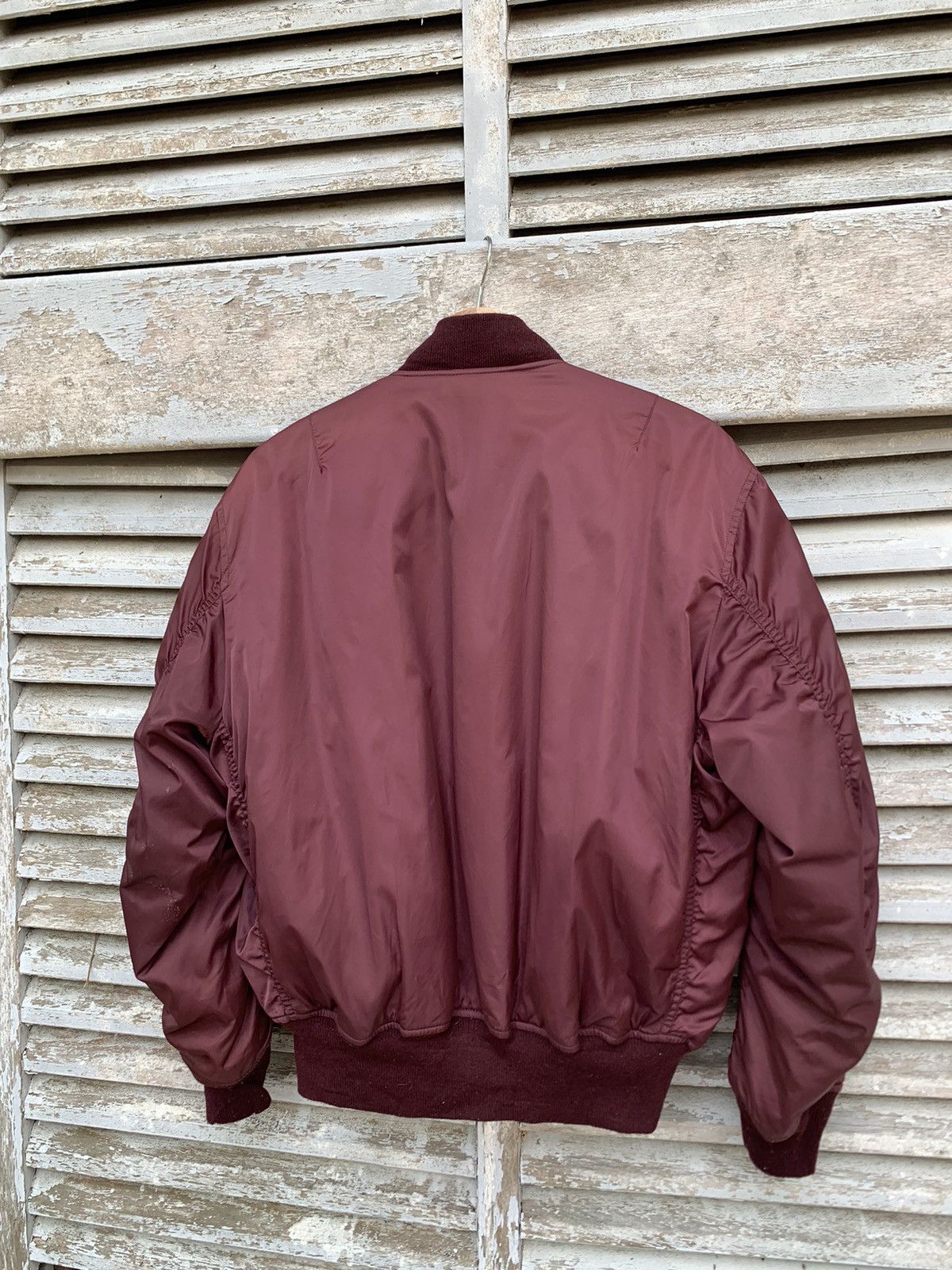 Vintage 🪖MA-1 MAN INTERMEDIATE MAROON BOMBER JACKET Size US M / EU 48-50 / 2 - 9 Thumbnail