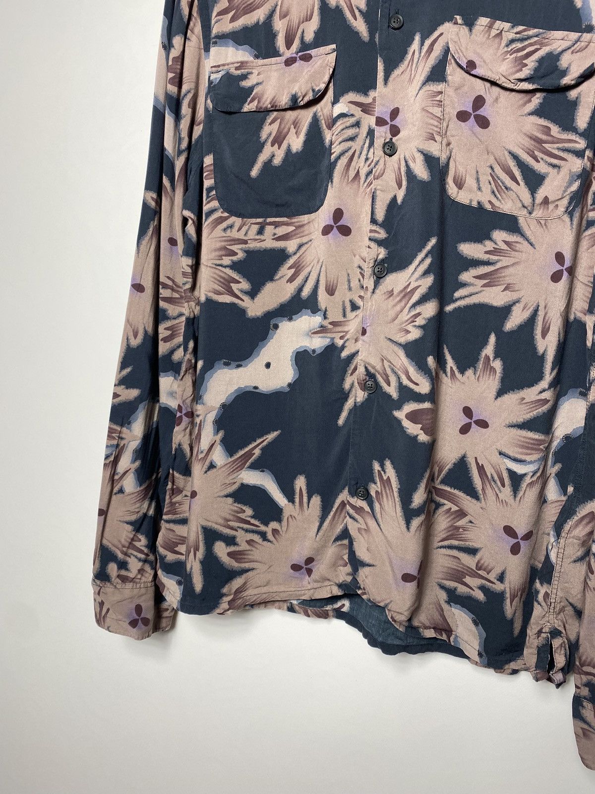Allsaints Allsaints 100% Viscose Printed Shonto Ls Shirt Size US L / EU 52-54 / 3 - 3 Thumbnail
