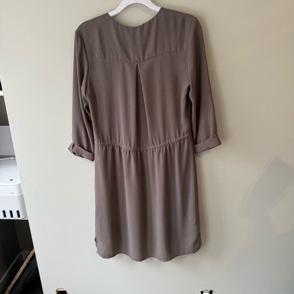 The Unbranded Brand Monk & Lou Green Ruched Buttoned Mini Sundress Size XS / US 0-2 / IT 36-38 - 2 Thumbnail