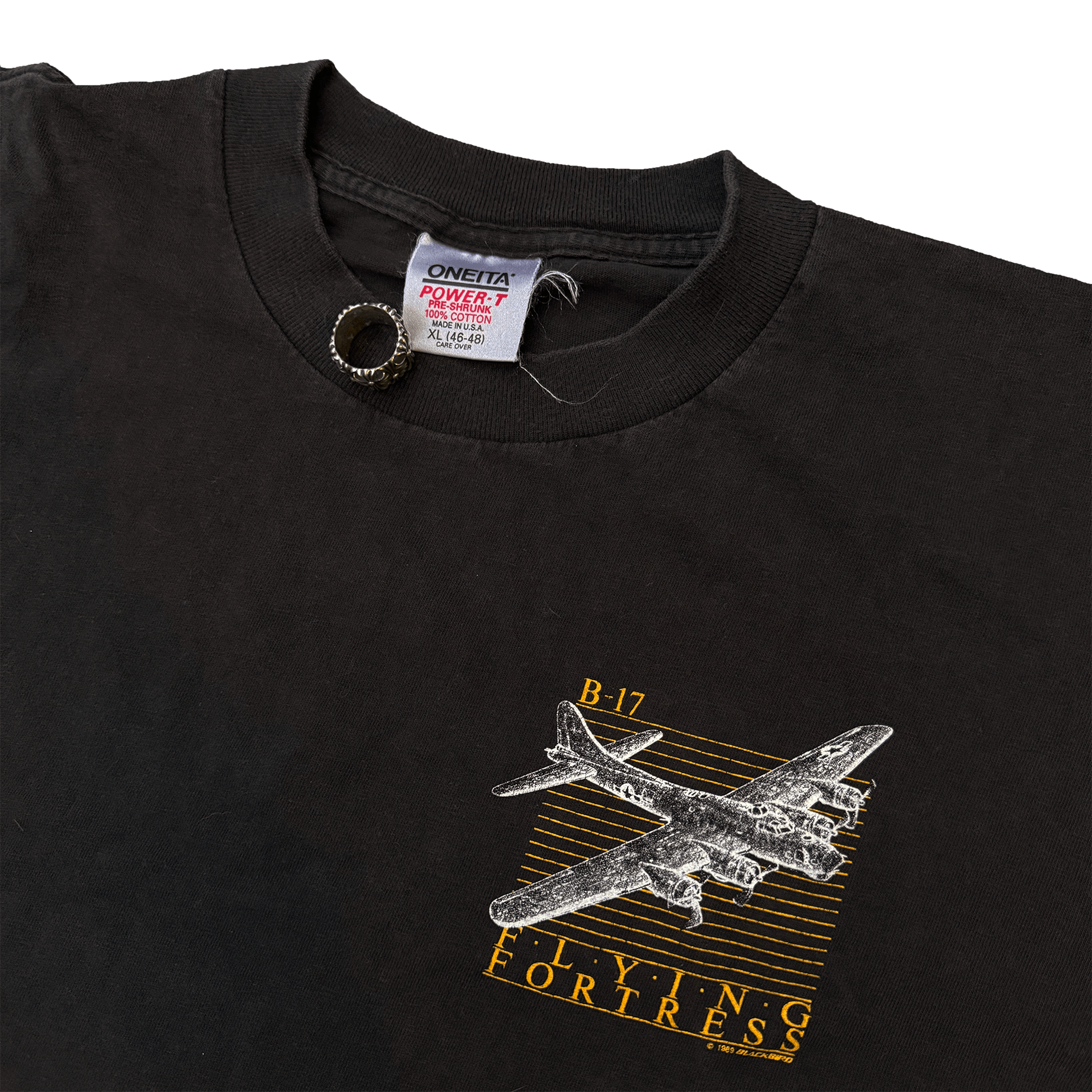 Vintage 1989 Blackbird B-17 Flying Fortress Tee Size US XL / EU 56 / 4 - 3 Thumbnail