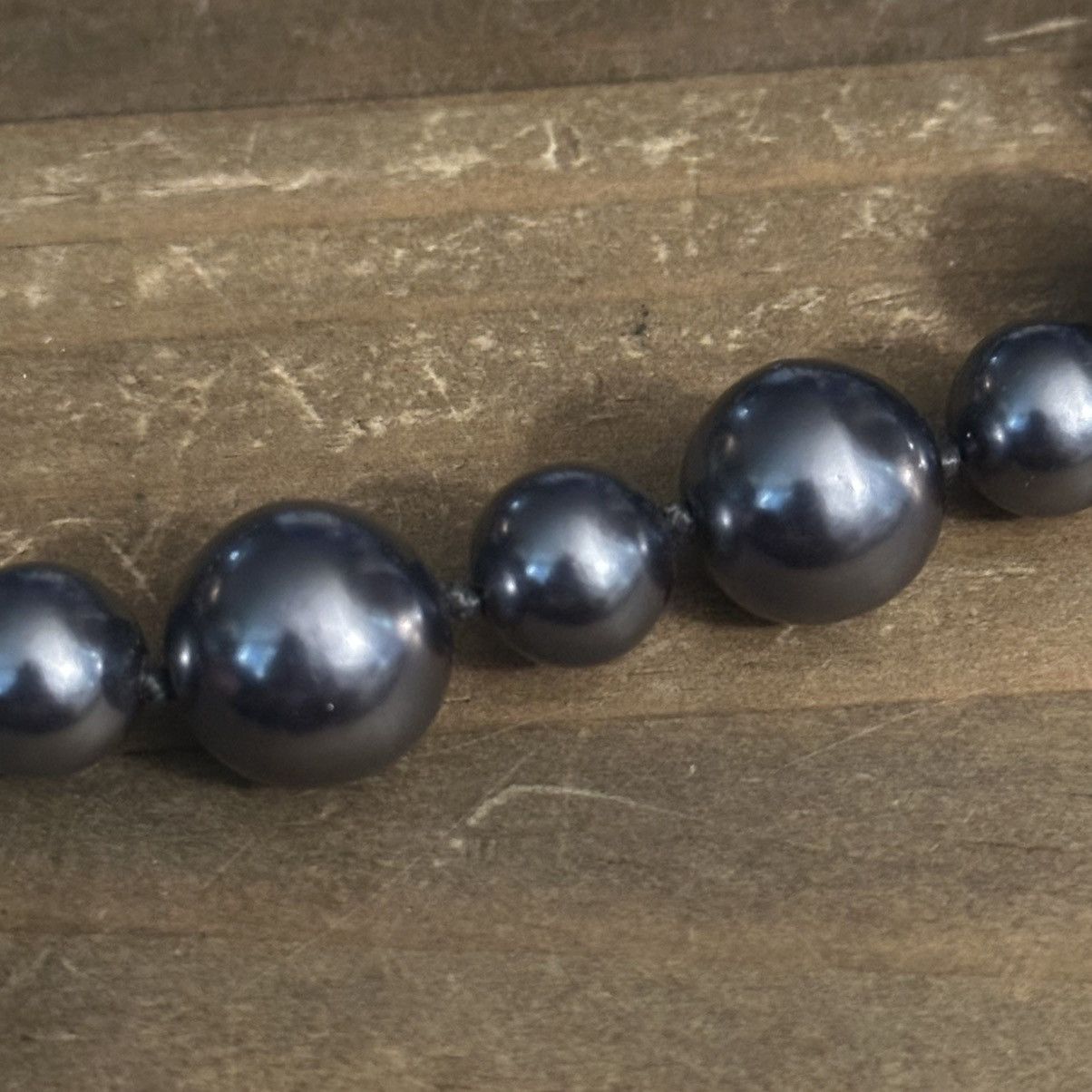 Vintage Vintage metallic gray bead necklace Size ONE SIZE - 3 Thumbnail