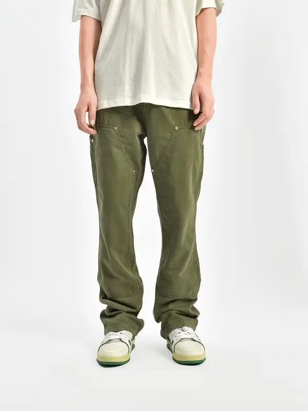 Japanese Brand × Vintage multi function fade work carpenter flared cargo pants Size US 34 / EU 50 - 1 Thumbnail