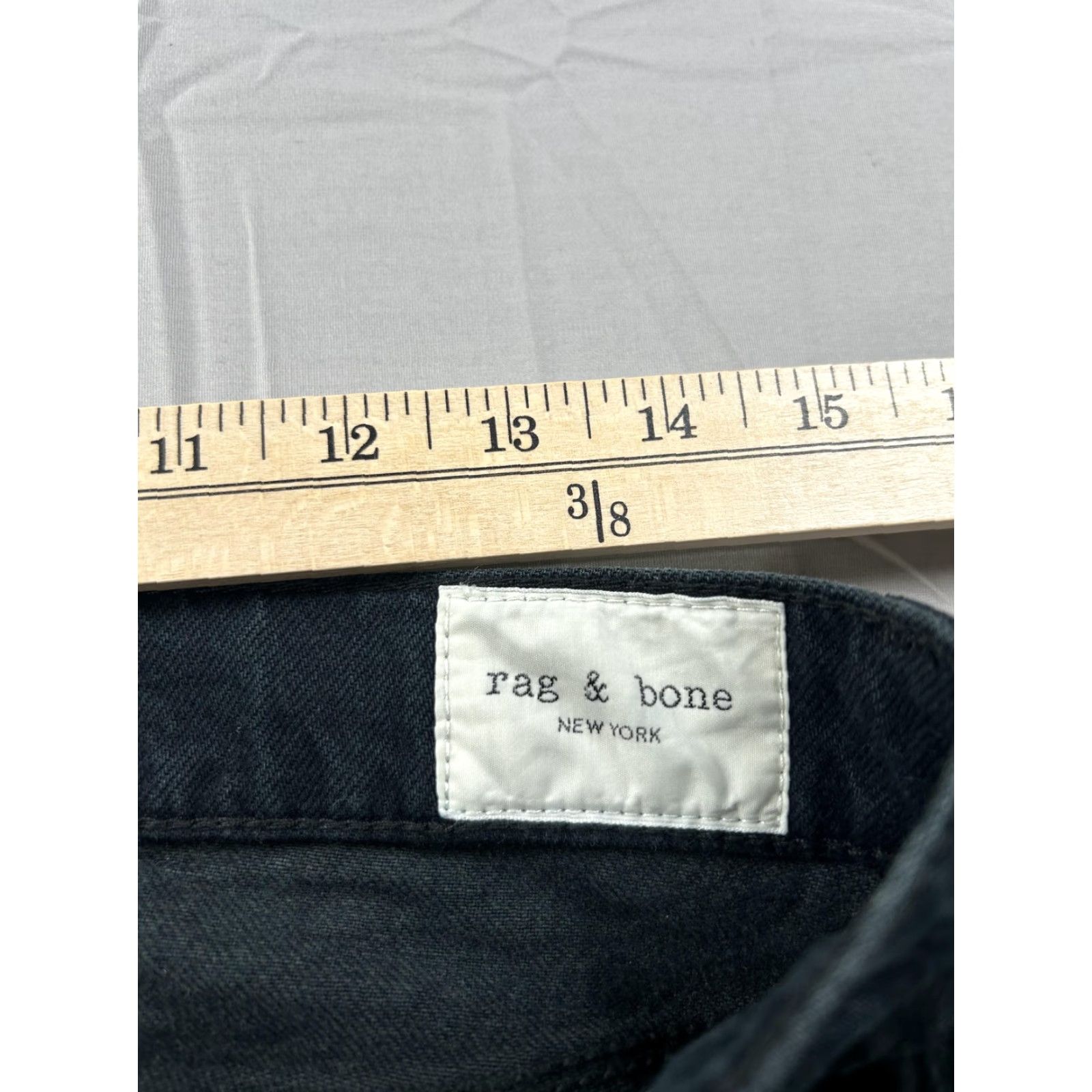 Rag & Bone VINTAGE Rag & Bone Jeans Mens 31X24.5 Black Denim Relaxed Wide Leg Button Fly Pants Size US 31 - 3 Thumbnail