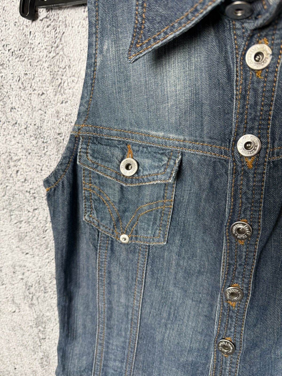 Dolce & Gabbana Dolce & Gabbana Denim Sleeveless Dress Button Front Jens D&G Size M / US 6-8 / IT 42-44 - 13 Thumbnail