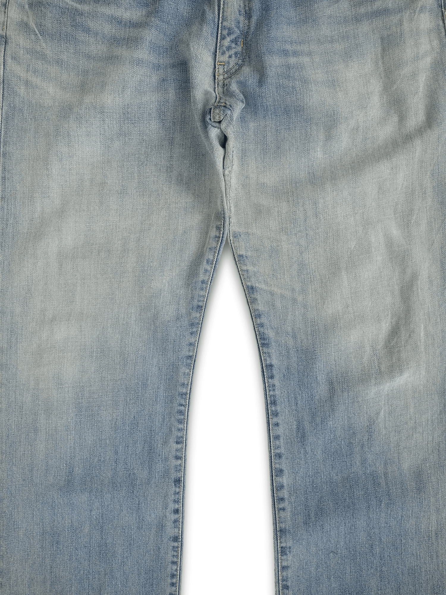 Japanese Brand × Uniqlo S003 Japanese Uniqlo Blue Wash Distressed Baggy Jeans Size US 35 - 6 Thumbnail