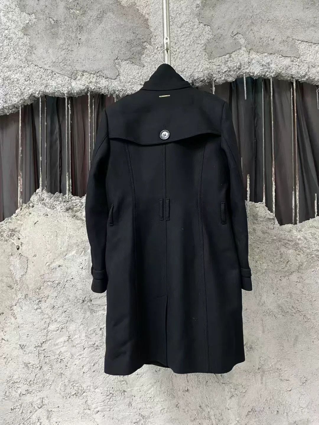 Burberry Burberry Black Stand Collar Cashmere Coat Size US 7 / EU 40 - 2 Thumbnail