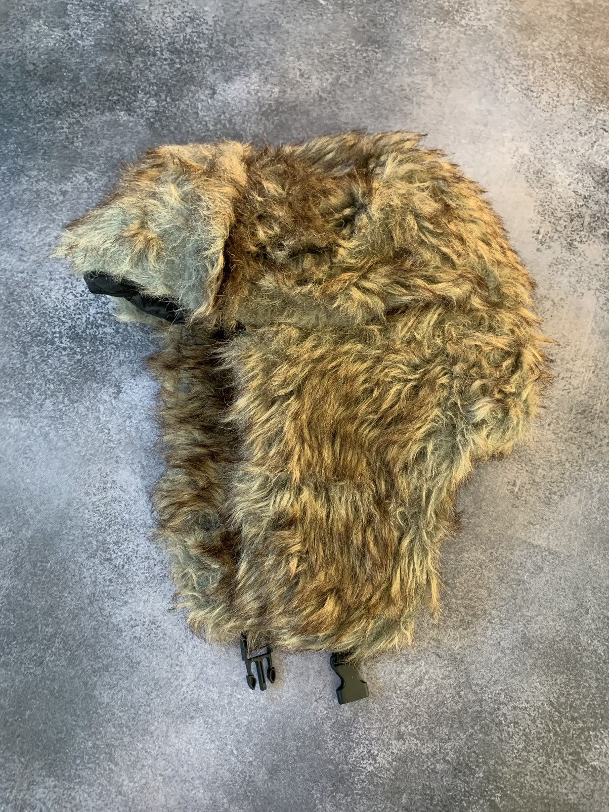 Japanese Brand Vintage Crazy Y2k Mohair Fuzzy Hat Ushanka Punk Huge Size ONE SIZE - 6 Thumbnail