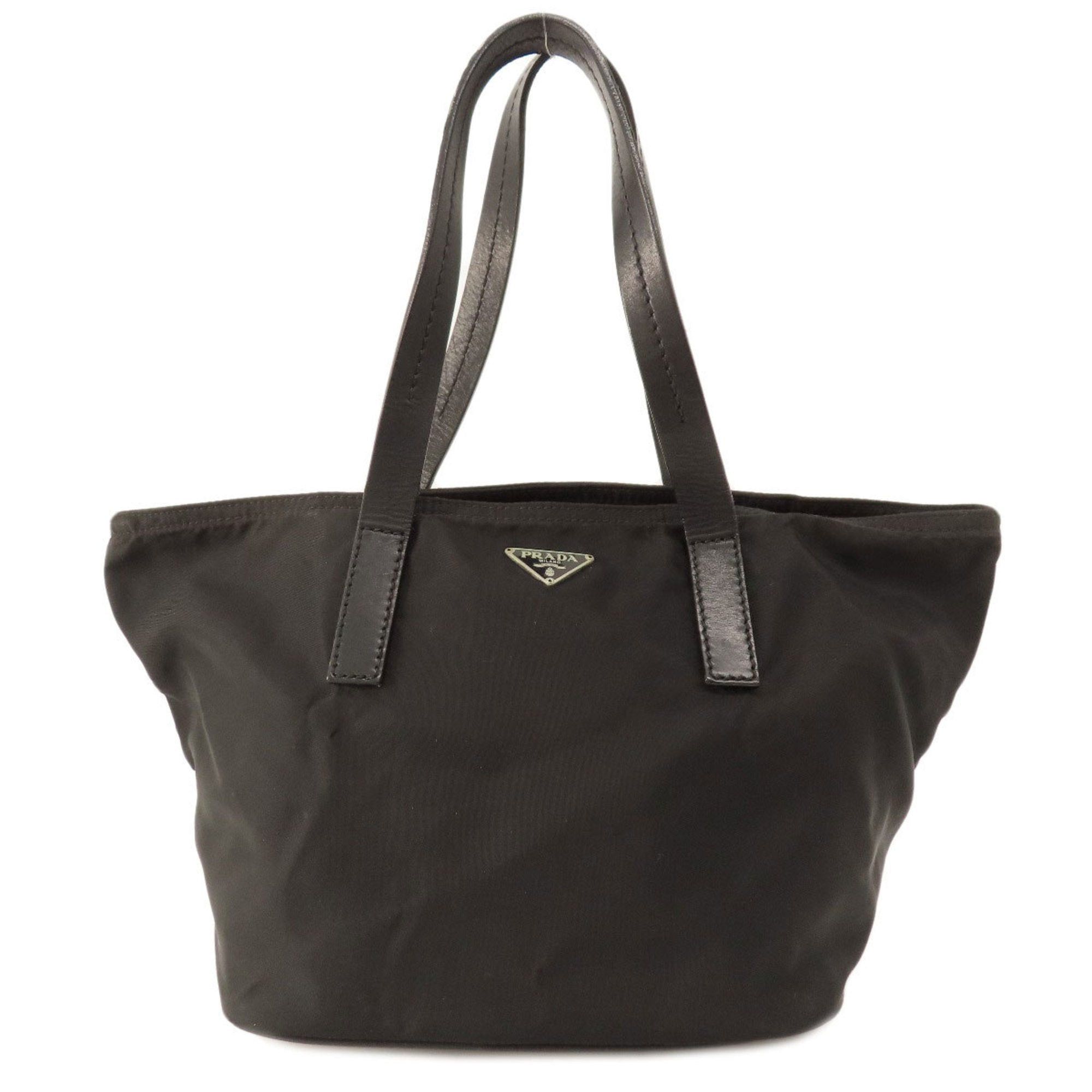 image of Prada Metal Fittings Handbag Nylon Material Women's in Black