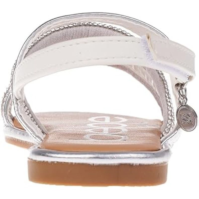 Bebe Bebe Girls Size 12 Silver Rhinestone Flat Sandal Shoes Size US 12 / IT 42 - 5 Thumbnail