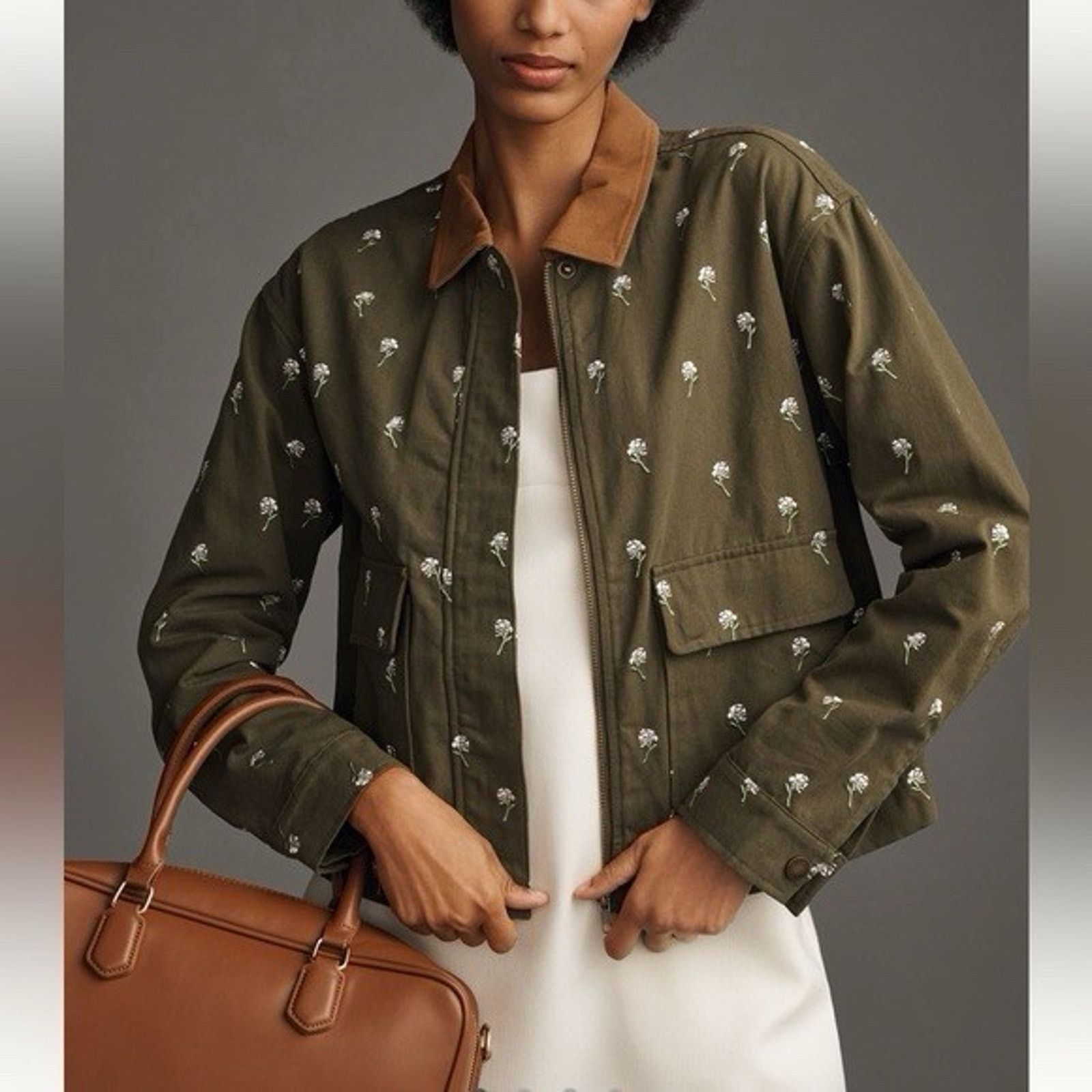 Anthropologie Dolan Left Coast Anthropologie green printed barn jacket M Size M / US 6-8 / IT 42-44 - 1 Thumbnail