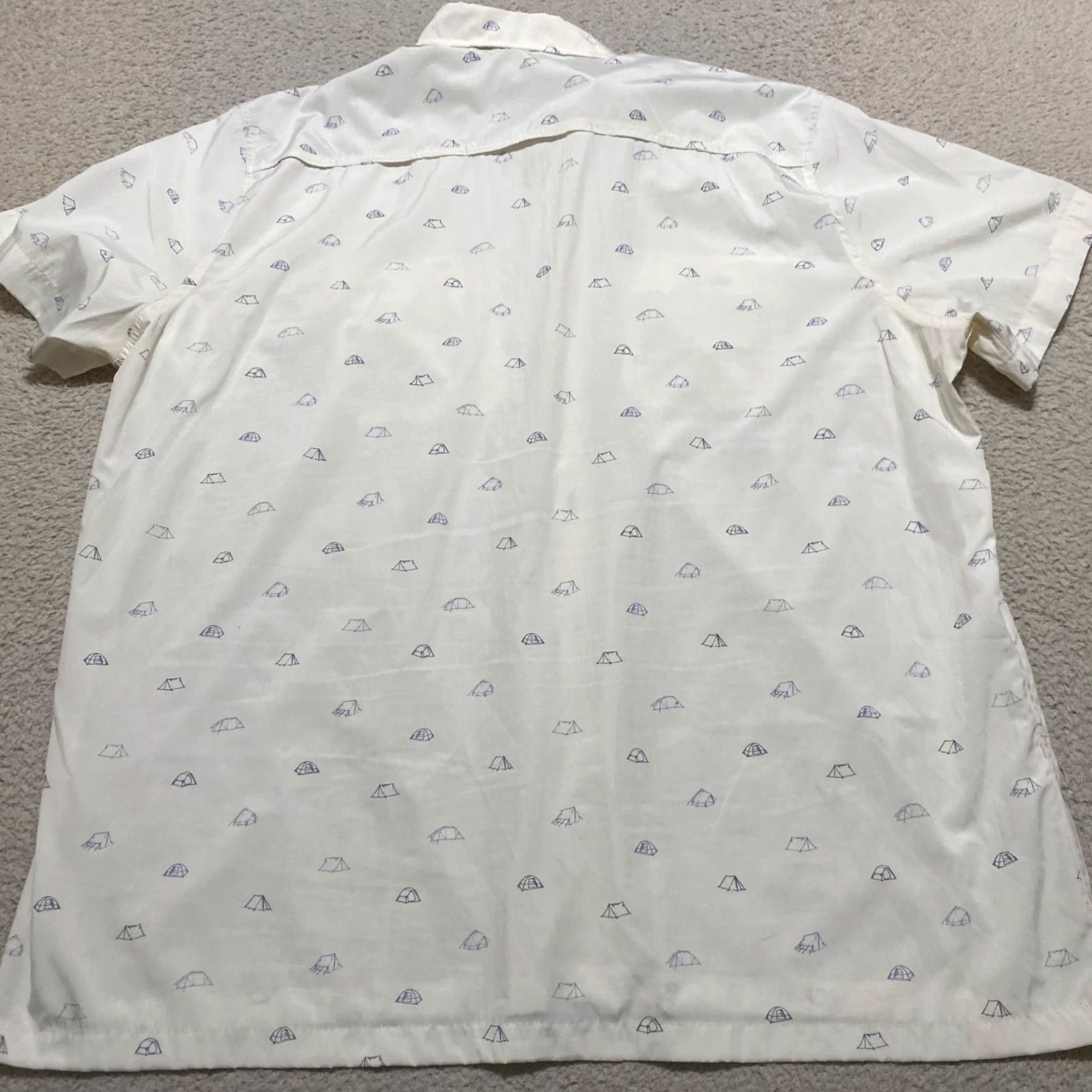 Eddie Bauer Eddie Bauer Mens Shirt 2XL White Graphic Print Button Front Outdoor Slim Vented Casual Short Sleeve Size US XXL / EU 58 / 5 - 2 Thumbnail