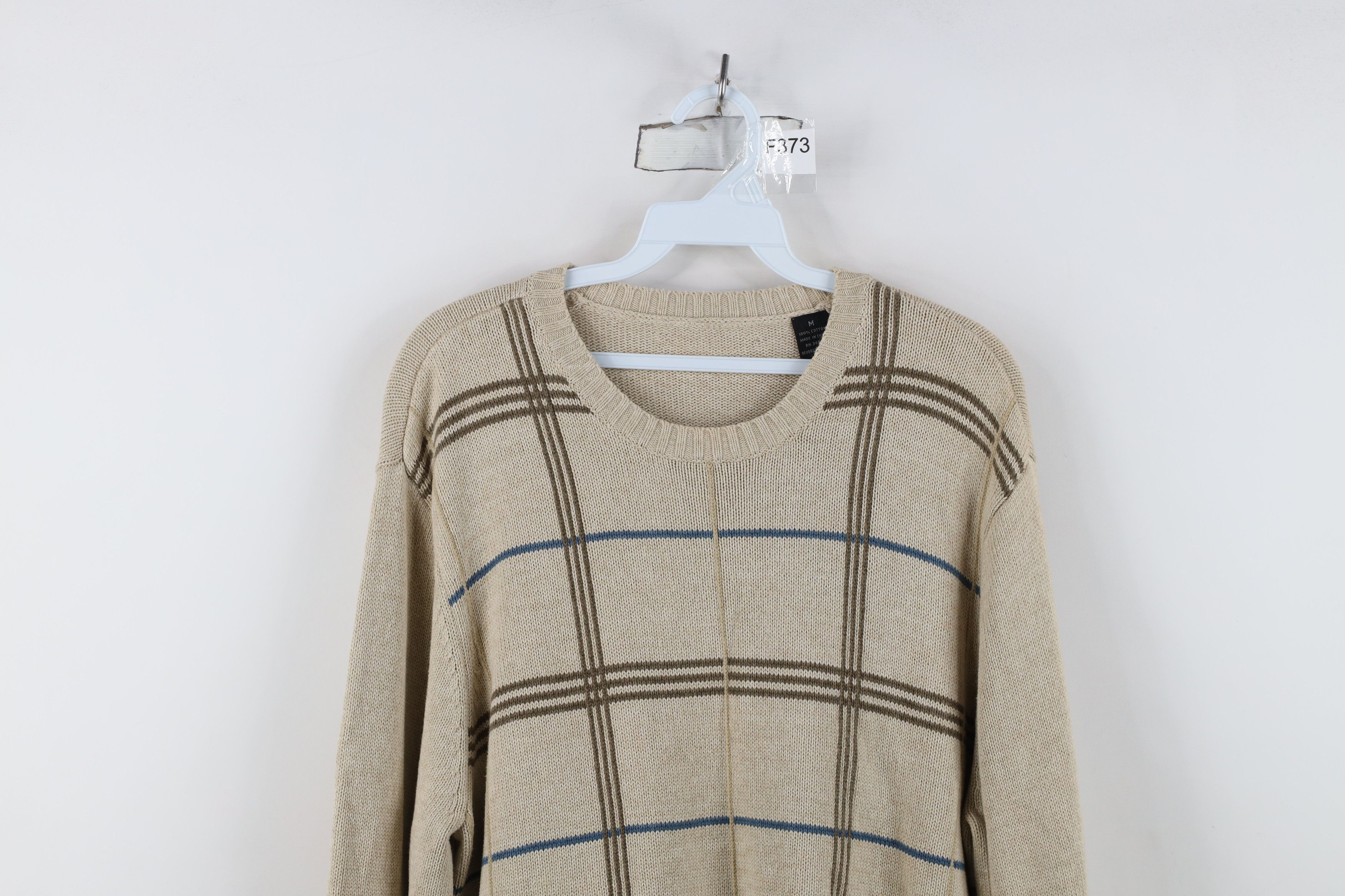 Vintage Vintage 90s Streetwear Knit Checkered Crewneck Sweater Size US M / EU 48-50 / 2 - 2 Thumbnail