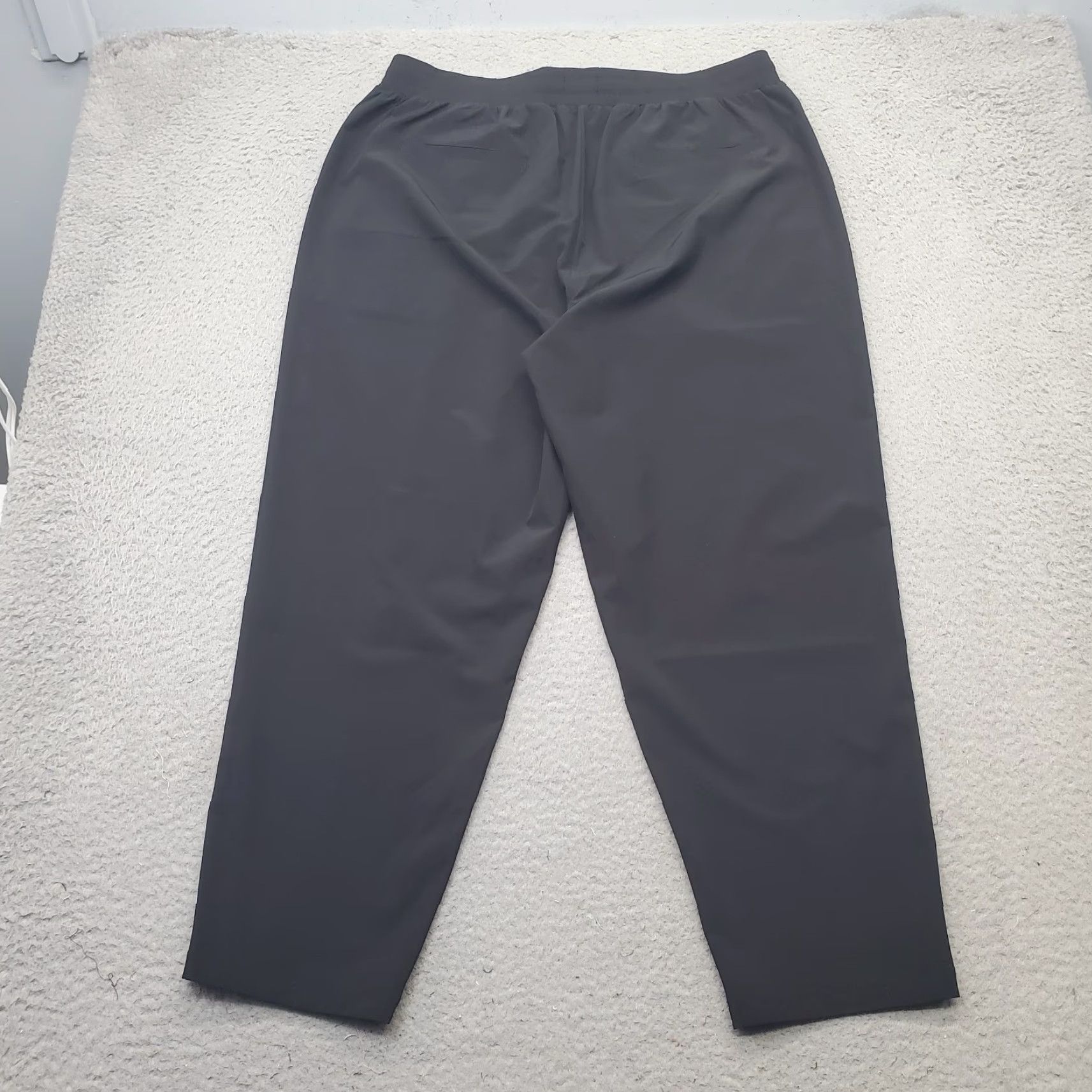 Lou & Grey Lou & Grey Womens Sweatpants Black Stretch Drawstring Waist Straight Leg Size L Size 36" / US 14 / IT 50 - 2 Thumbnail