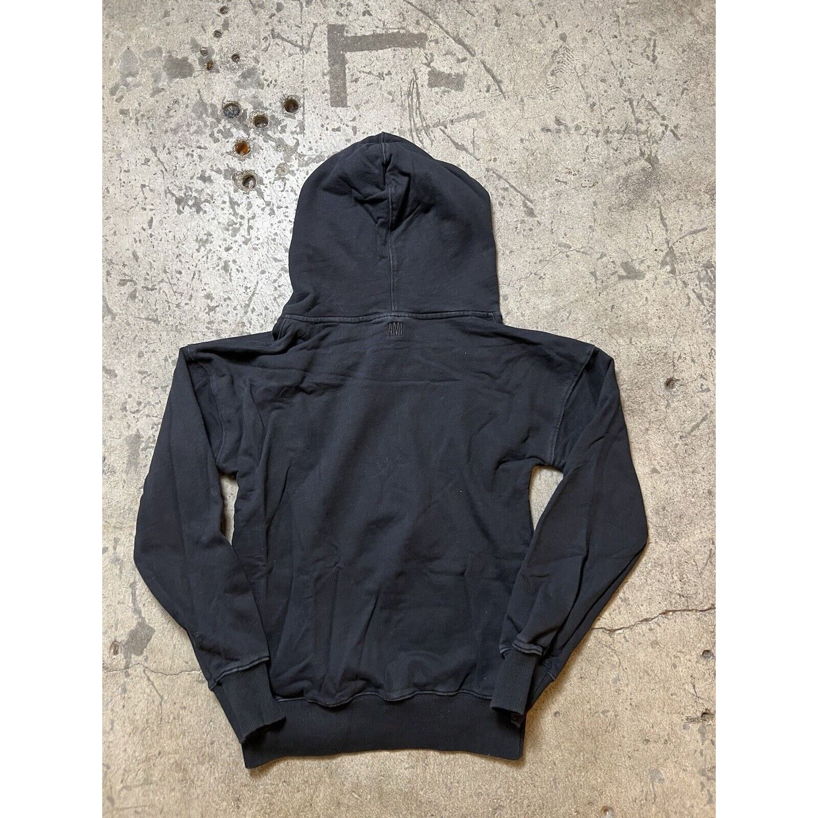 AMI Black Ami de Cœur Hoodie Streetwear Fits Size M-L Size M / US 6-8 / IT 42-44 - 4 Thumbnail