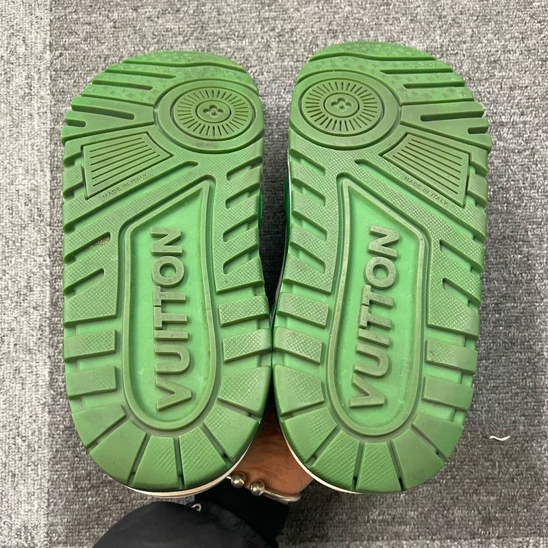 Louis Vuitton Louis Vuitton Trainer Maxi Fashion Sneakers in Green -2508 Size US 8.5 / EU 41-42 - 4 Thumbnail