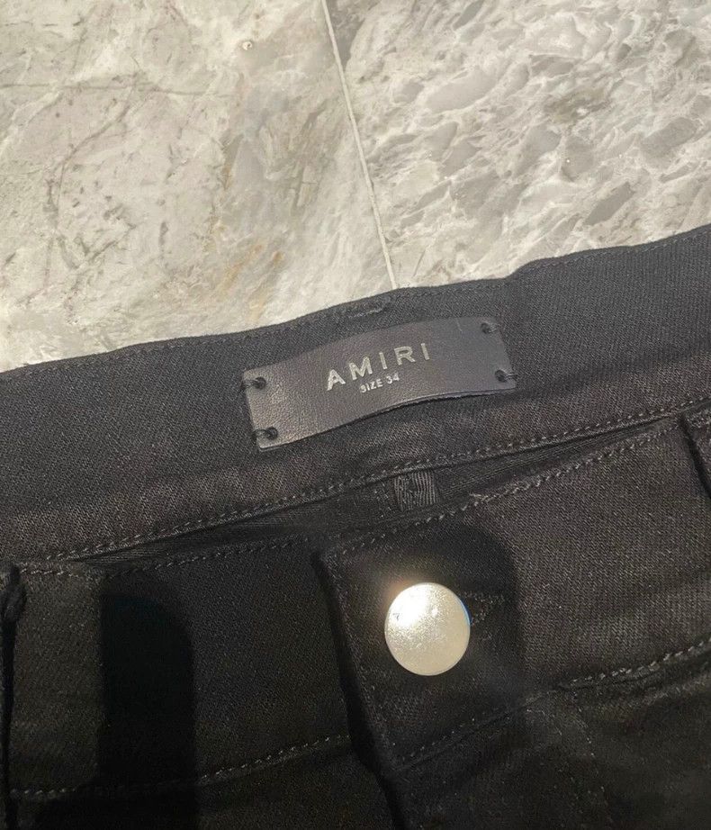 Amiri Amiri 21AW patchwork leather jeans Size US 34 / EU 50 - 2 Thumbnail