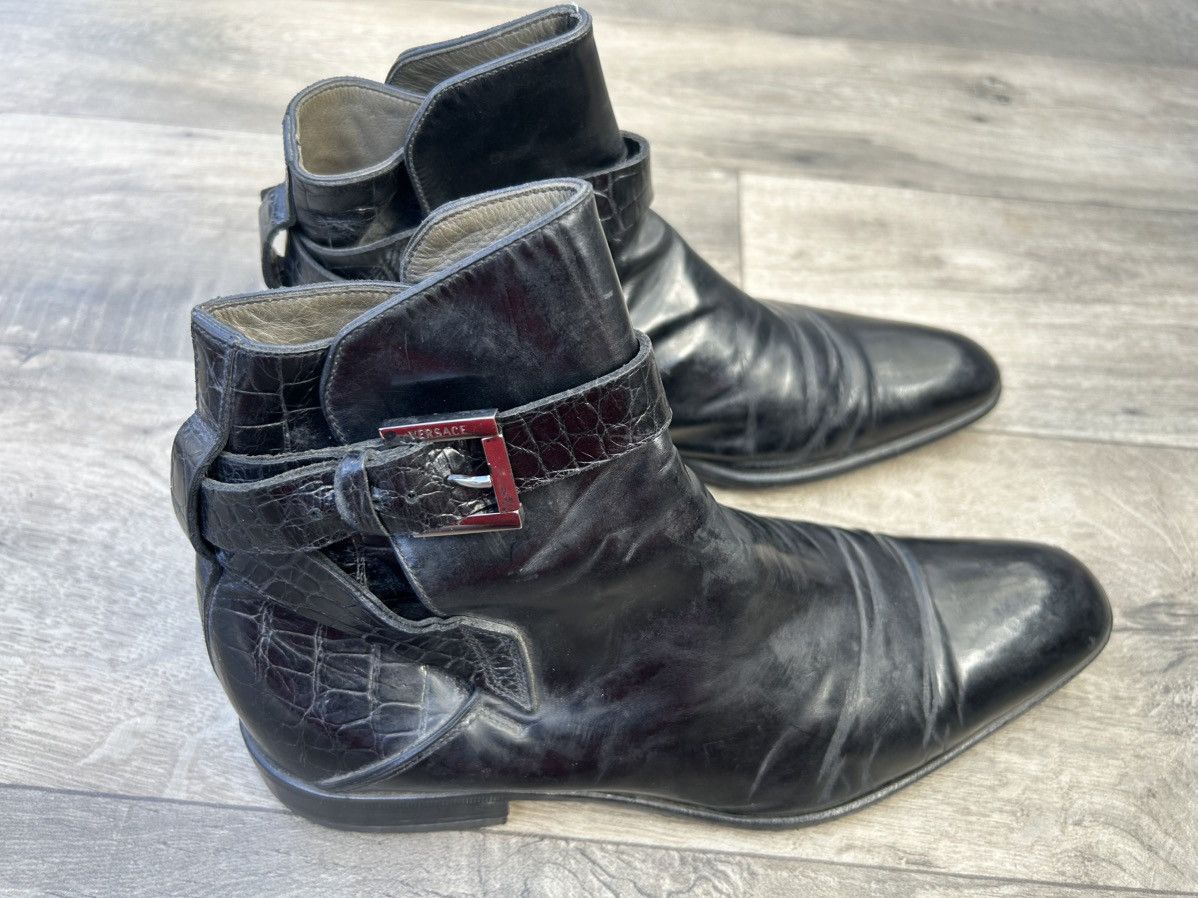 Versace Versace black leather ankle boots. Size US 8.5 / EU 41-42 - 2 Thumbnail