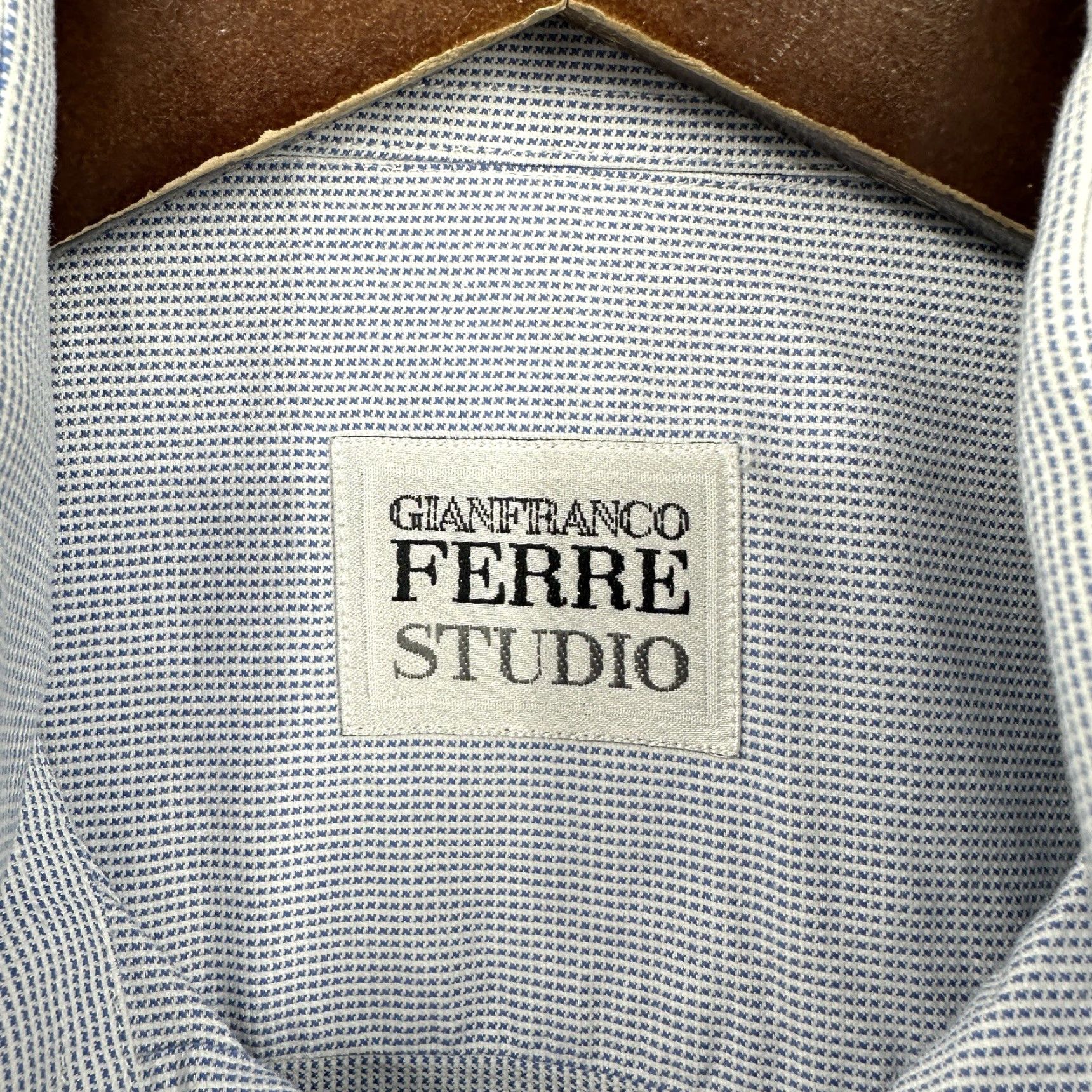 Gianfranco Ferre VINTAGE Gianfranco Ferre Studio Men's Button-Up Shirt Long Sleeve Twill Blue 16.5 Classic Preppy USA Size US L / EU 52-54 / 3 - 6 Thumbnail
