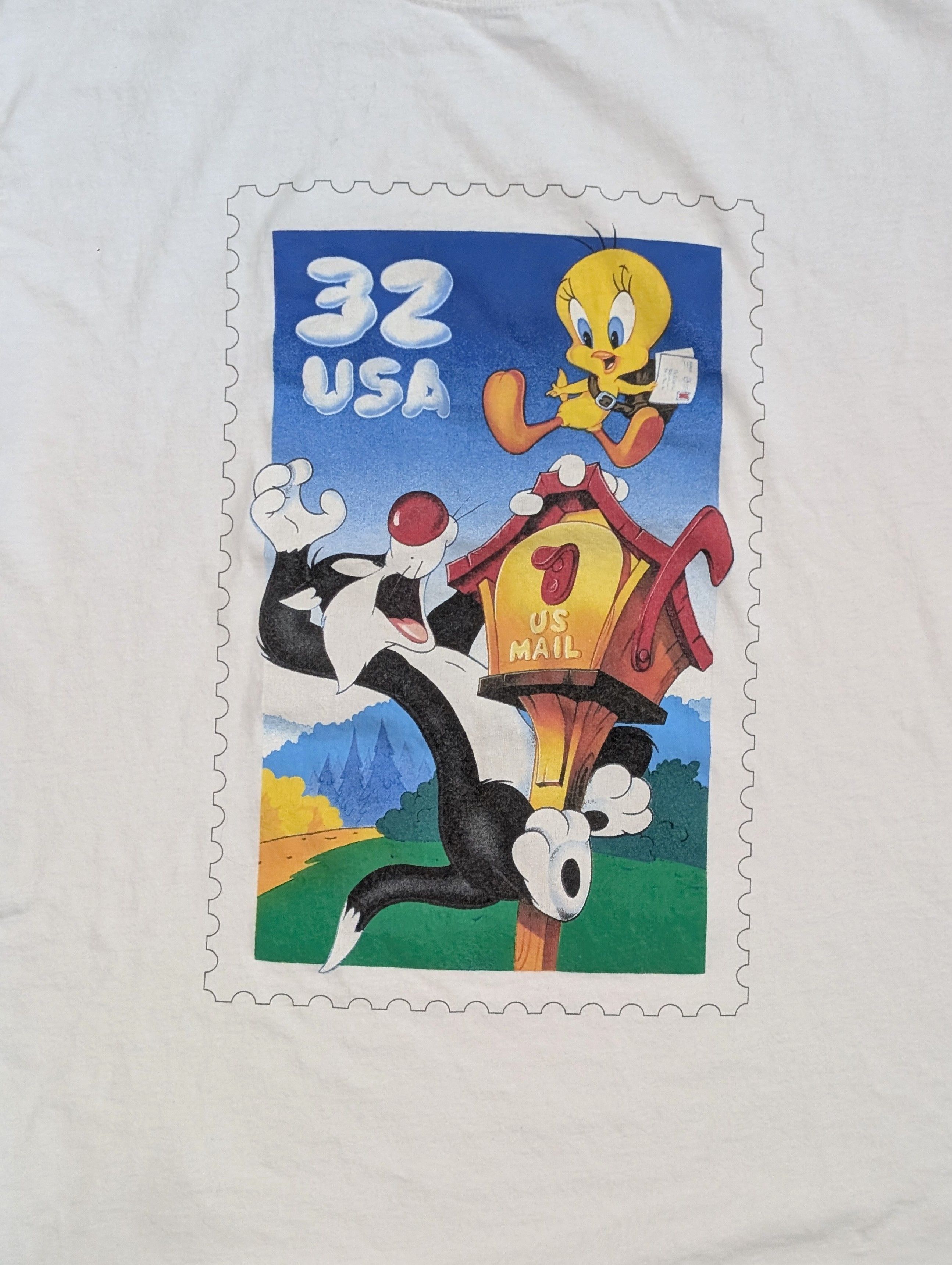 Vintage × Warner Bros Vintage Looney Tunes Sylvester and Tweety USA stamp t-shirt Size US L / EU 52-54 / 3 - 2 Thumbnail