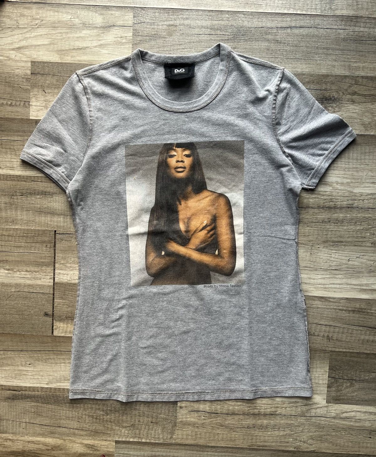 Dolce & Gabbana Dolce&Gabbana T-Shirt Photo by Mario Testino Naomi Campbell Size S / US 4 / IT 40 - 1 Thumbnail