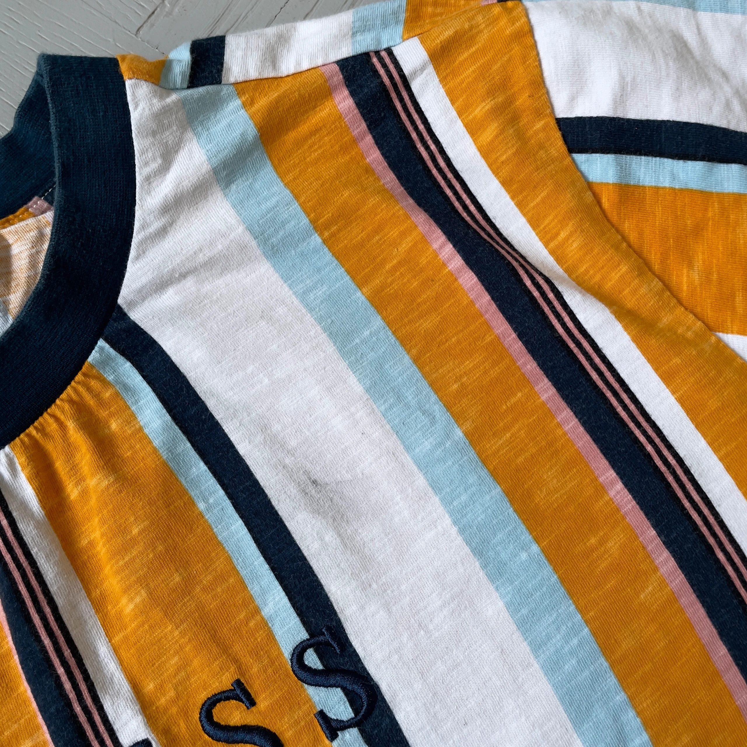 Guess Vintage Guess Striped Oversized Tee Shirt Size US XL / EU 56 / 4 - 7 Thumbnail