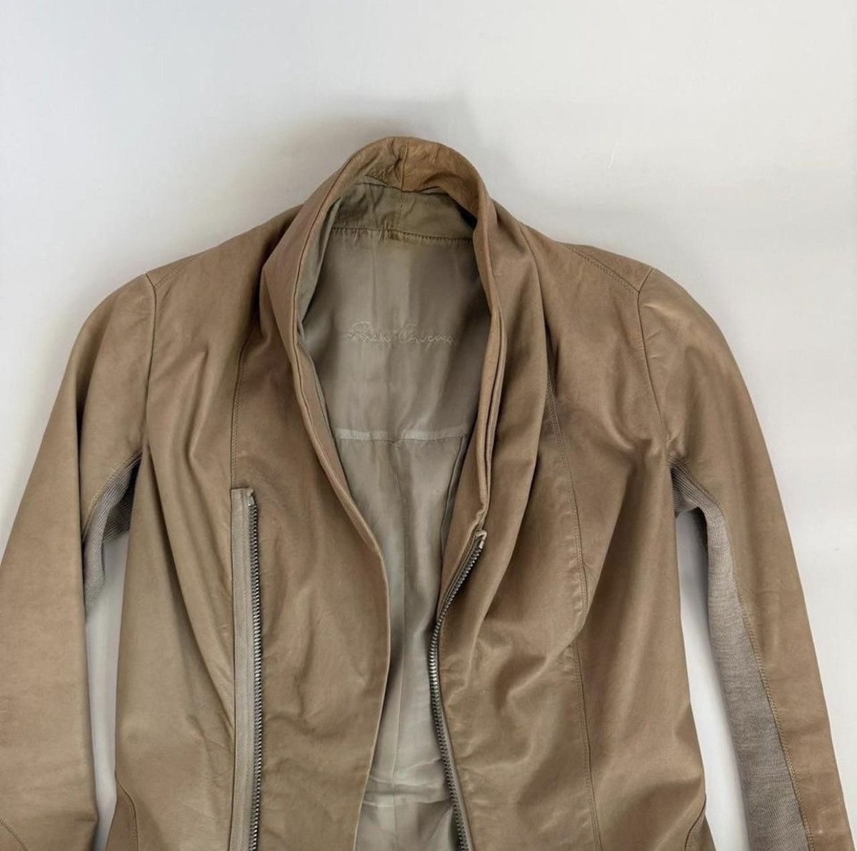 Rick Owens Archival Rick Owens Asymmetrical Leather Jacket Vintage Size S / US 4 / IT 40 - 8 Thumbnail