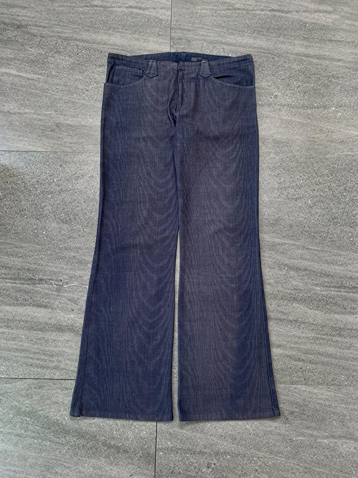 Lad Musician FREE TAX! F/W 2001 Wood Printed Flared Pants - 32 Size US 32 / EU 48 - 2 Thumbnail