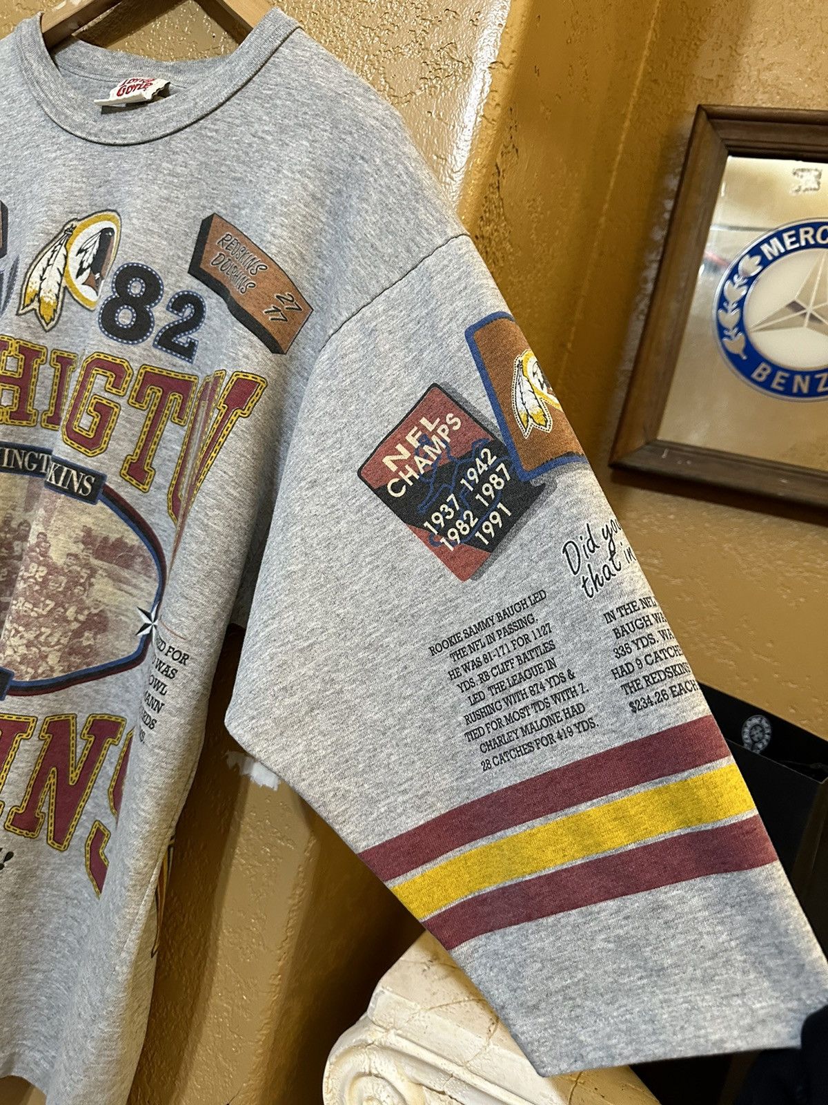 NFL × Vintage Vintage 1992 Washington Redskins All Over Print NFL T Shirt Size US XL / EU 56 / 4 - 5 Thumbnail