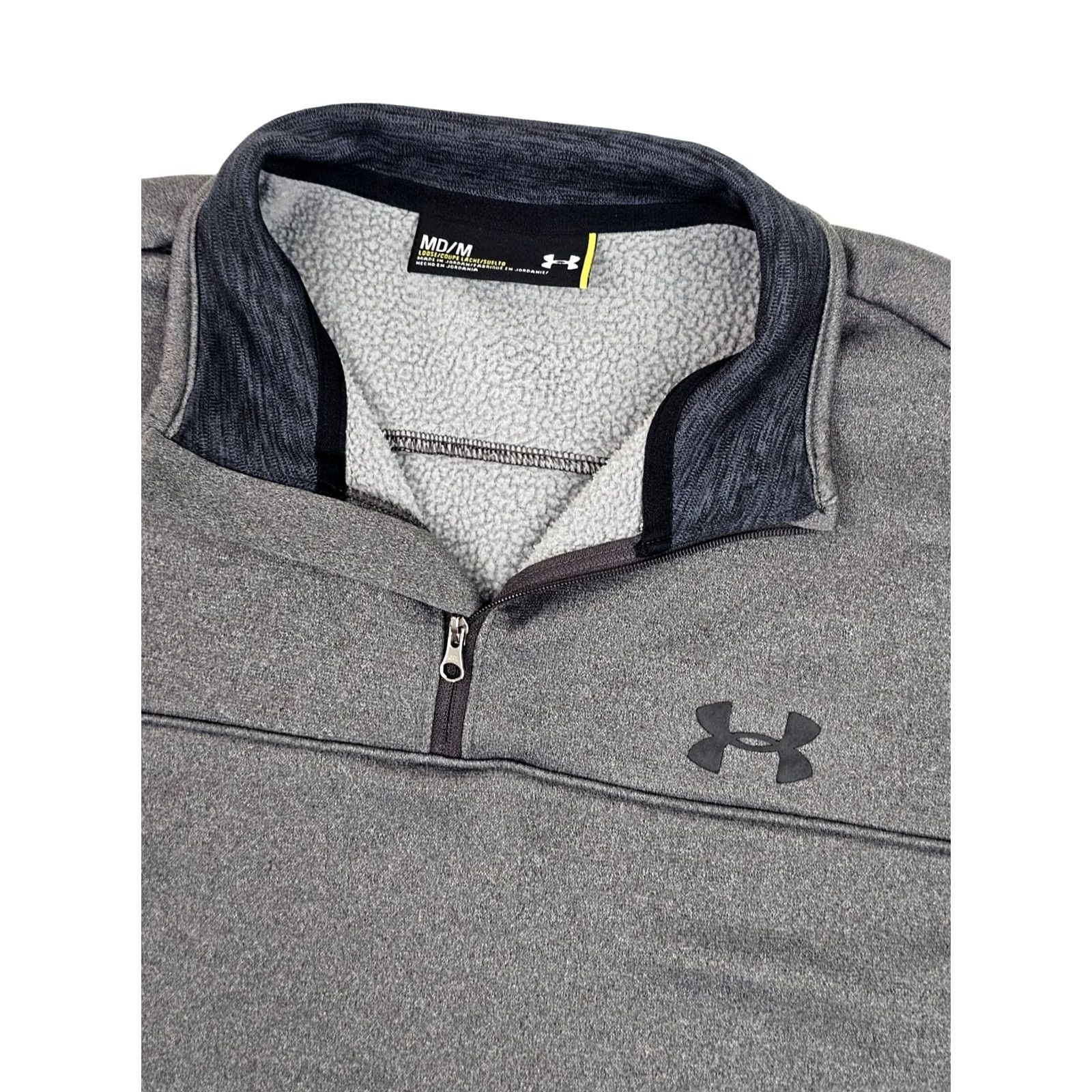 Under Armour Under Armour Storm 1/4 Zip Pullover Mens M Gray Mock Neck Sweatshirt Loose Fit EUC Size US M / EU 48-50 / 2 - 2 Thumbnail