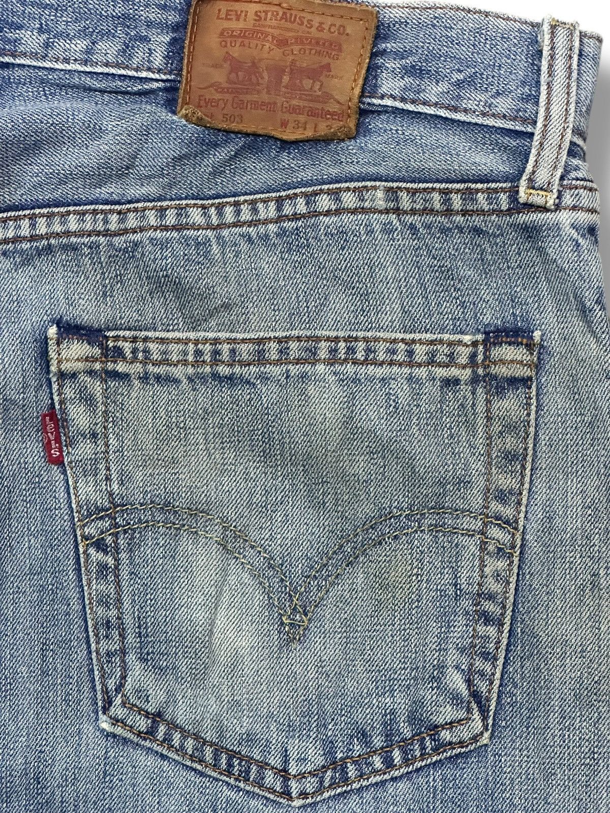 Levi's Vintage Levi’s 503 Distressed Japan Denim Straight Leg Faded Size US 34 / EU 50 - 8 Thumbnail
