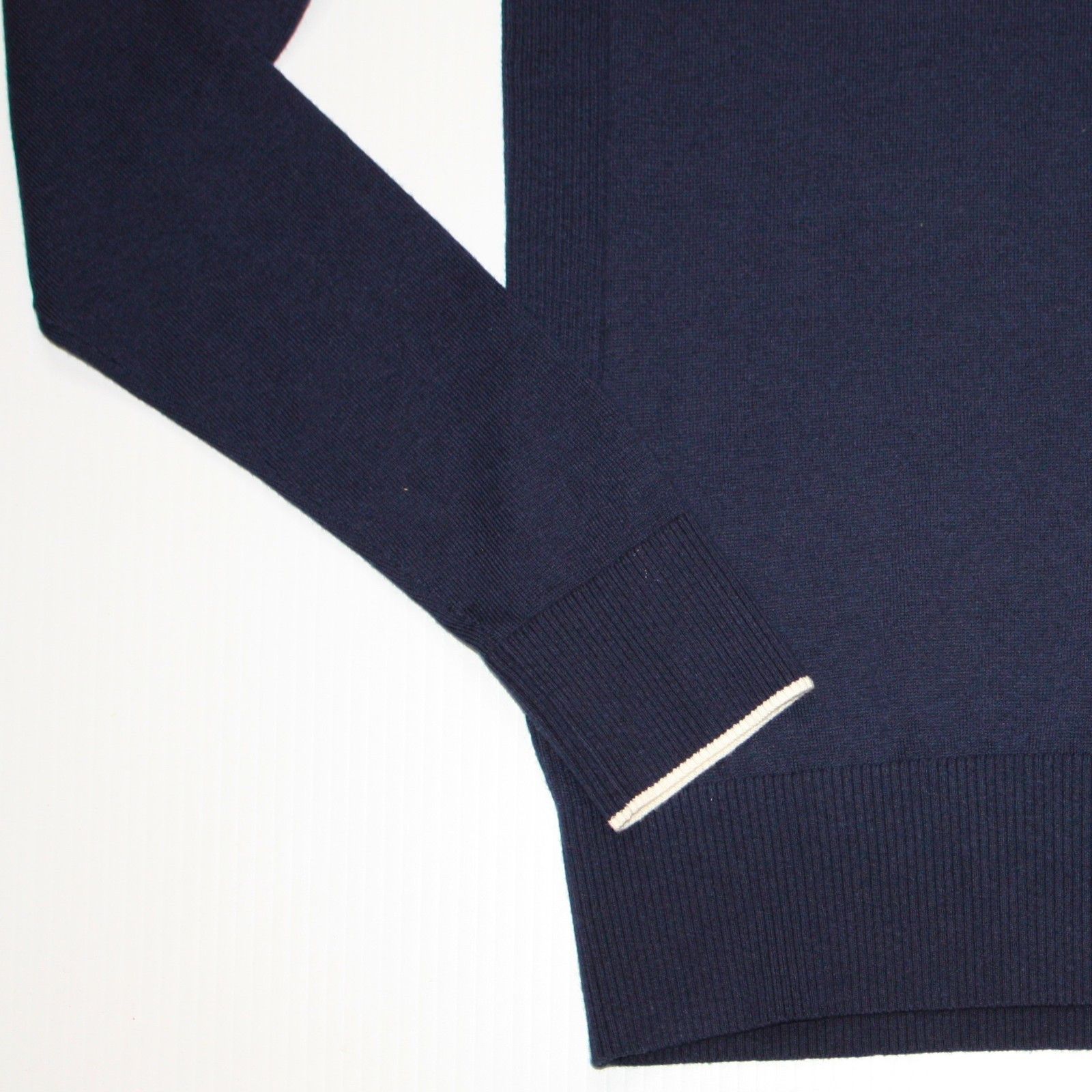 Other Lady Hagen Navy Blue with Green V-neck Golf Sweater NWT $60 Size XS / US 0-2 / IT 36-38 - 5 Thumbnail