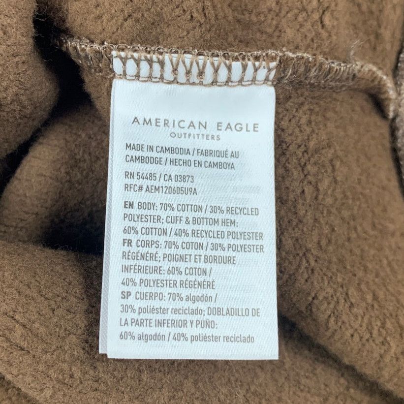 American Eagle Outfitters New Hand Printed Mens Med Brown Fall Long Sleeve Sweatshirt Size US M / EU 48-50 / 2 - 5 Thumbnail