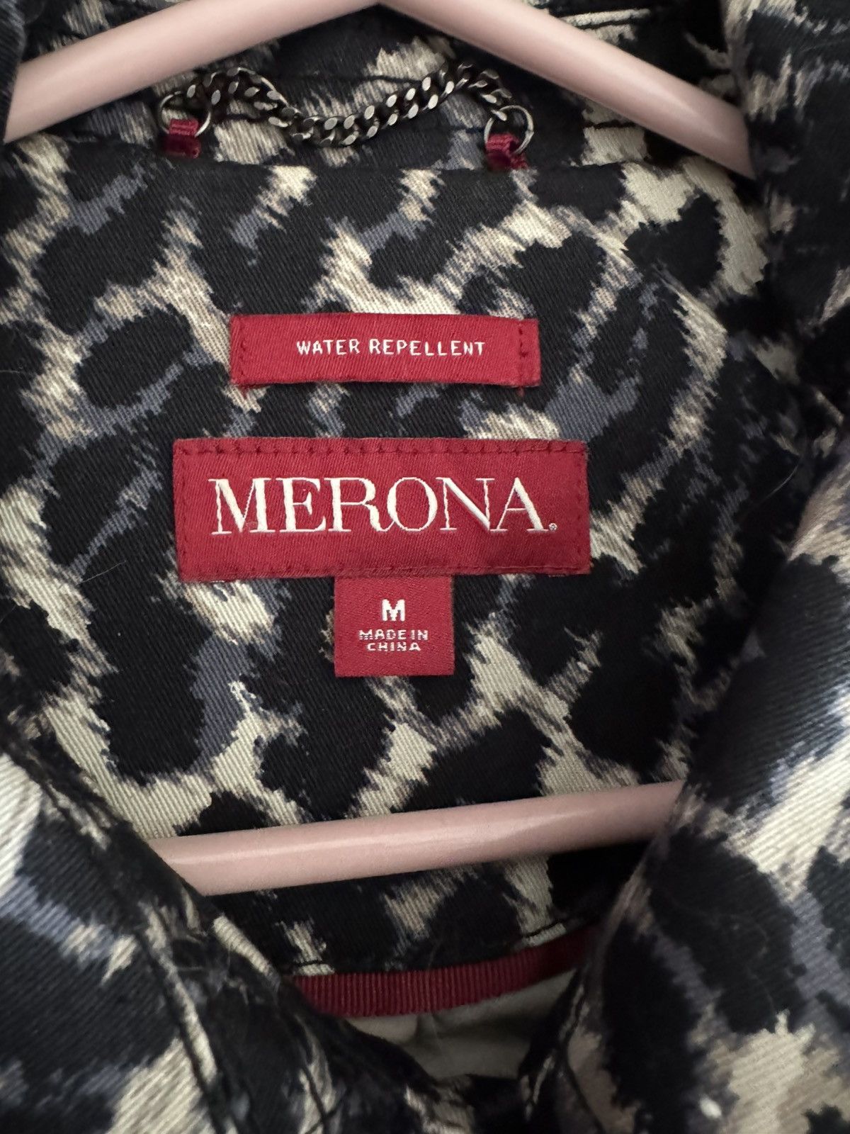 Merona Leopard print jacket / trenchcoat size med Size M / US 6-8 / IT 42-44 - 2 Thumbnail