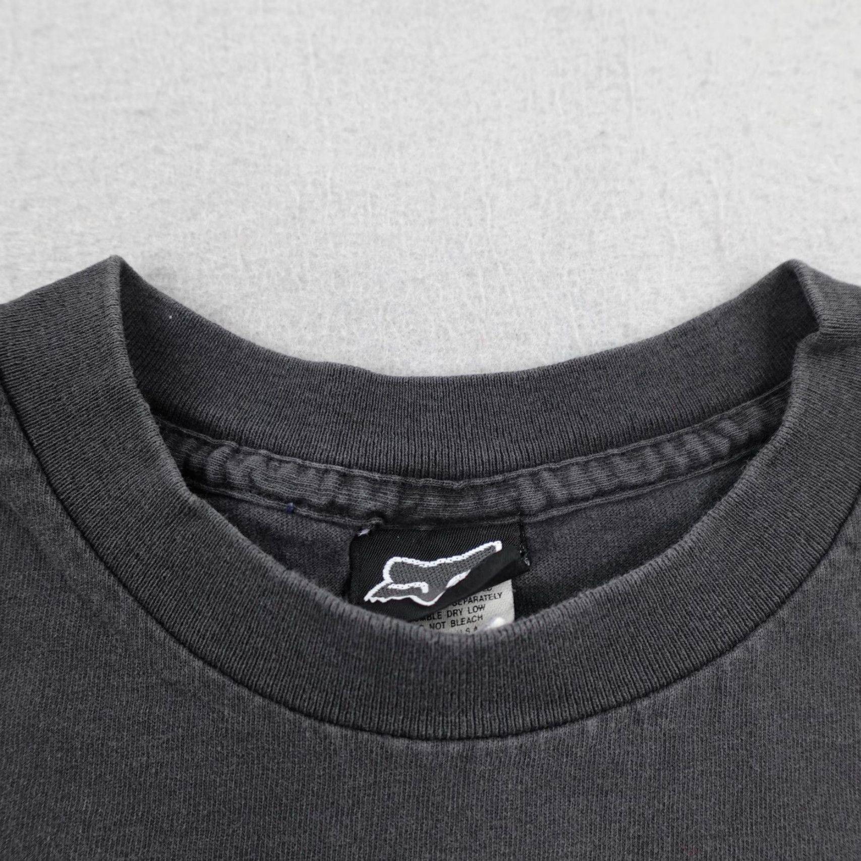 Fox Racing VINTAGE Fox Racing Shirt Large Black Chrome Head Logo Motocross 90s Mens Size US L / EU 52-54 / 3 - 3 Thumbnail
