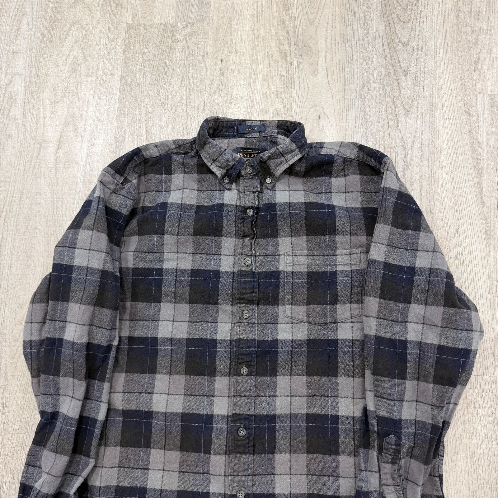 Pendleton Pendleton Mason Flannel Shirt Men's Extra Large Blue Gray Size US XL / EU 56 / 4 - 2 Thumbnail