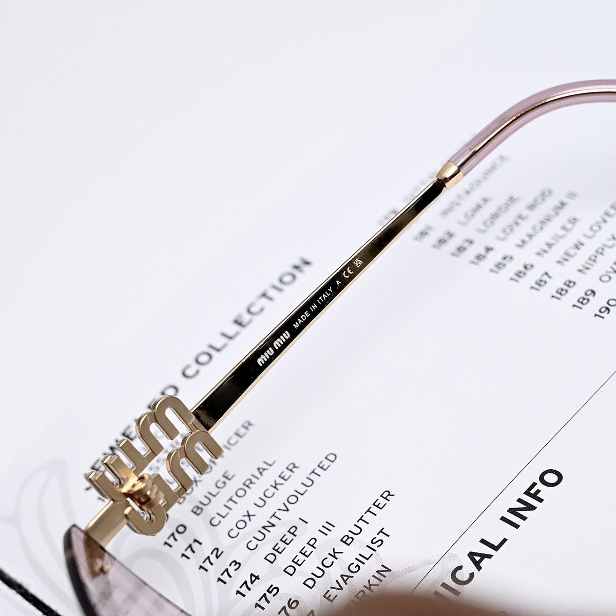 Miu Miu MIU MIU 0MU 50ZS SUNGLASSES Size ONE SIZE - 6 Thumbnail