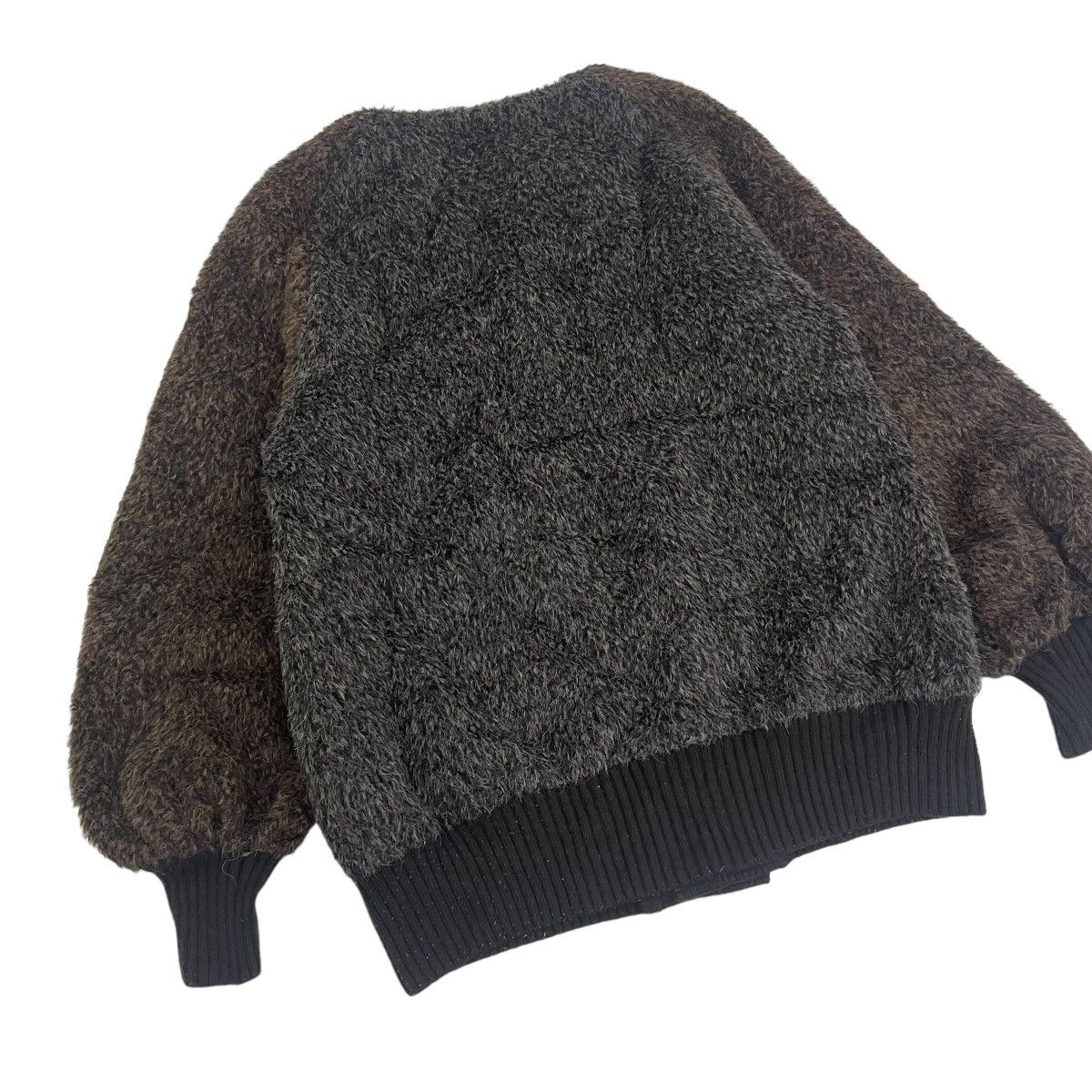 Japanese Brand ⚡️Tiny Dinosaur Faux Fur Button Mohair Jacket Made In 🇯🇵 Size M / US 6-8 / IT 42-44 - 13 Thumbnail