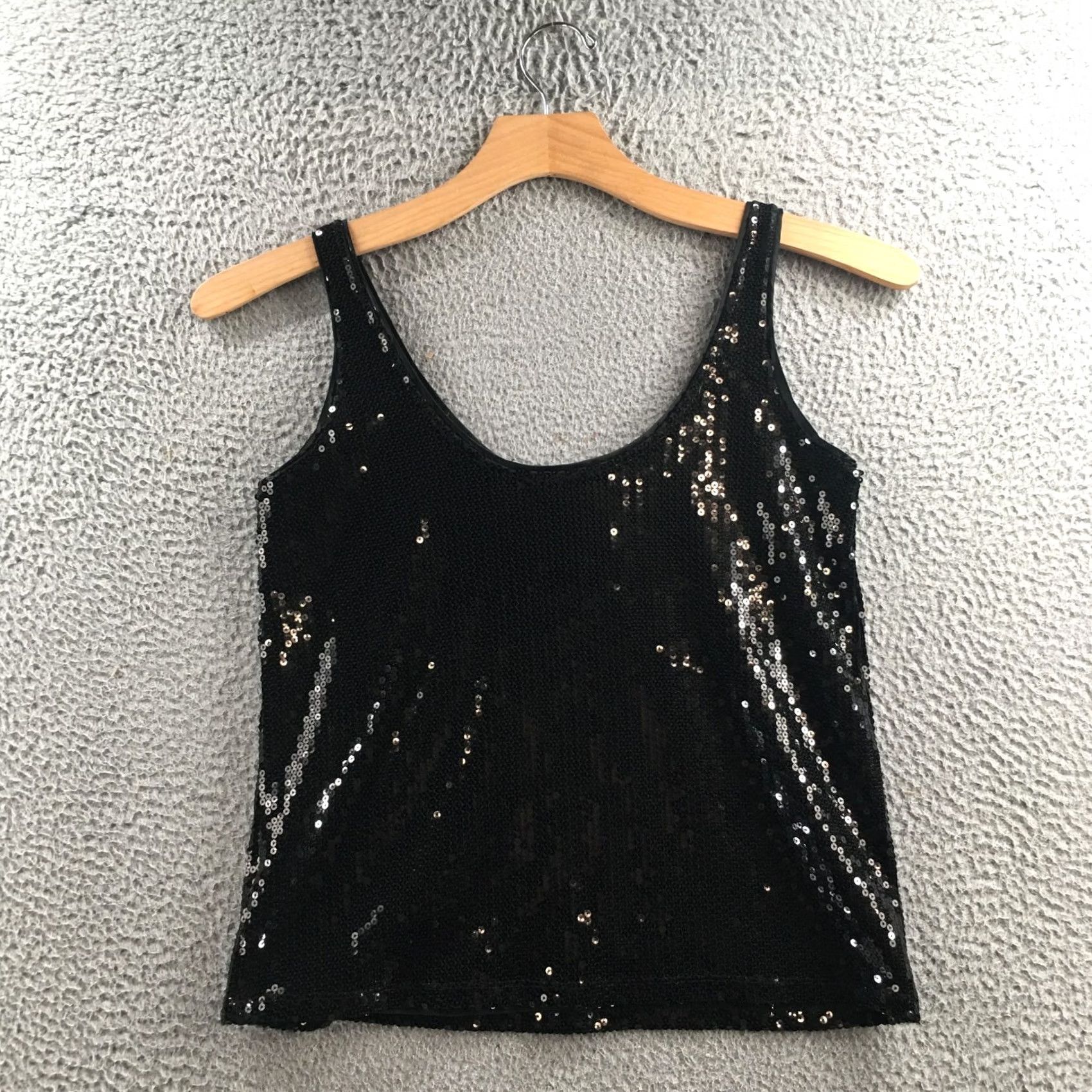 H&M H&M Sequin Tank Top Womens XS Black Sleeveless Casual Pullover Scoop Neck NEW Size XS / US 0-2 / IT 36-38 - 7 Thumbnail