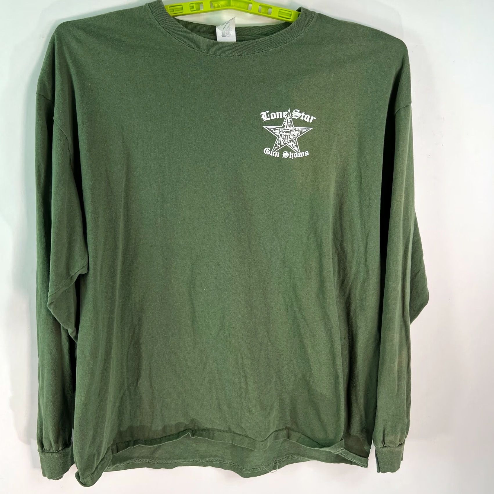 Gildan Gildan Mens Green T Shirt 2XL Lone Star Gun Shows Tyler Fort Worth Belton Graphic Vintage No N/A Size US XXL / EU 58 / 5 - 3 Thumbnail