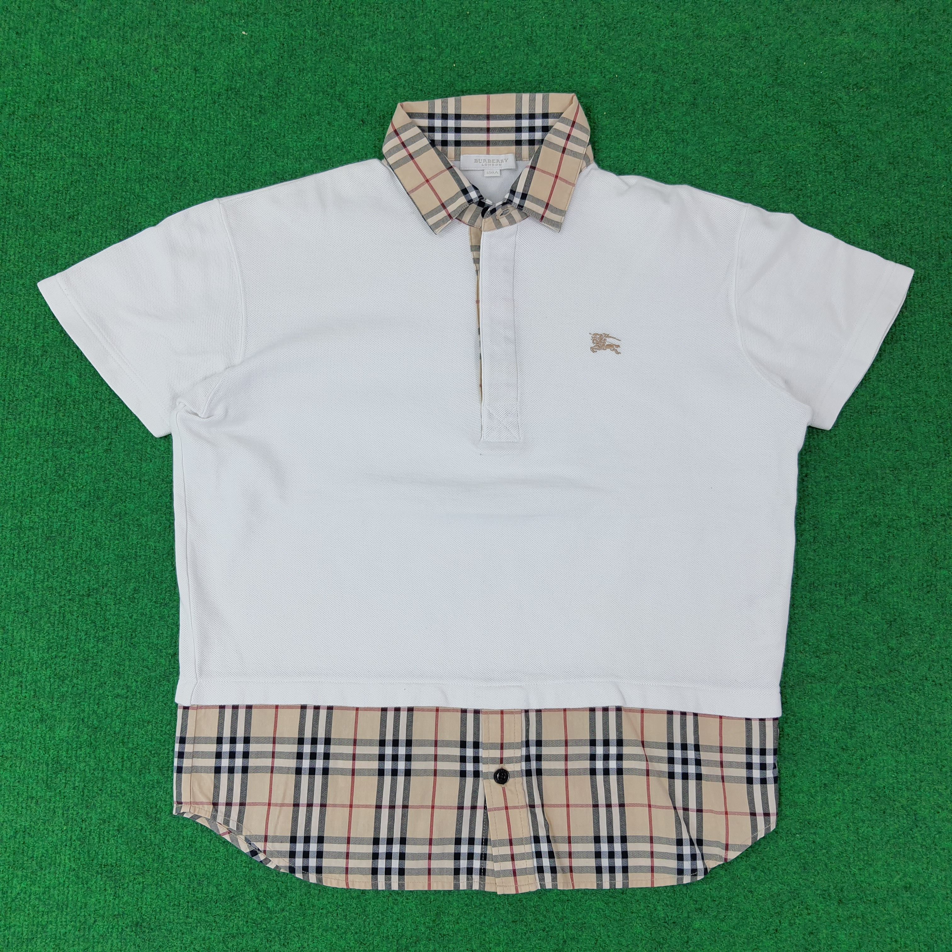トップス BURBERRY Vintage Polo shirt Nova check BURBERRYS Beige Nova Check Polo shirt Short sleeve 100% Cotton Men